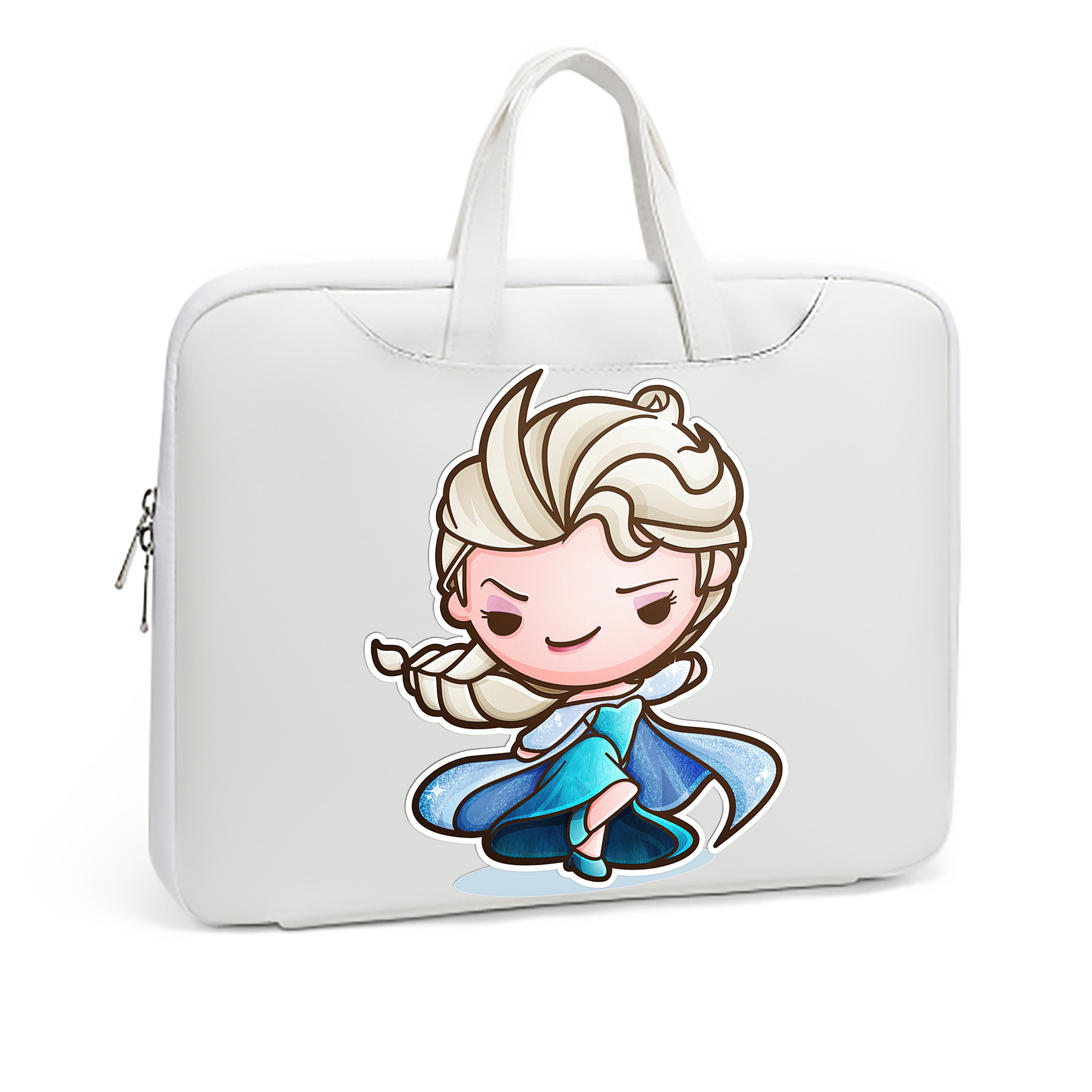 （画像用） アナと雪の女王 アンナ エルサ Frozen Anna Elsa レザーラップトップバッグ　ノートパソコンケース