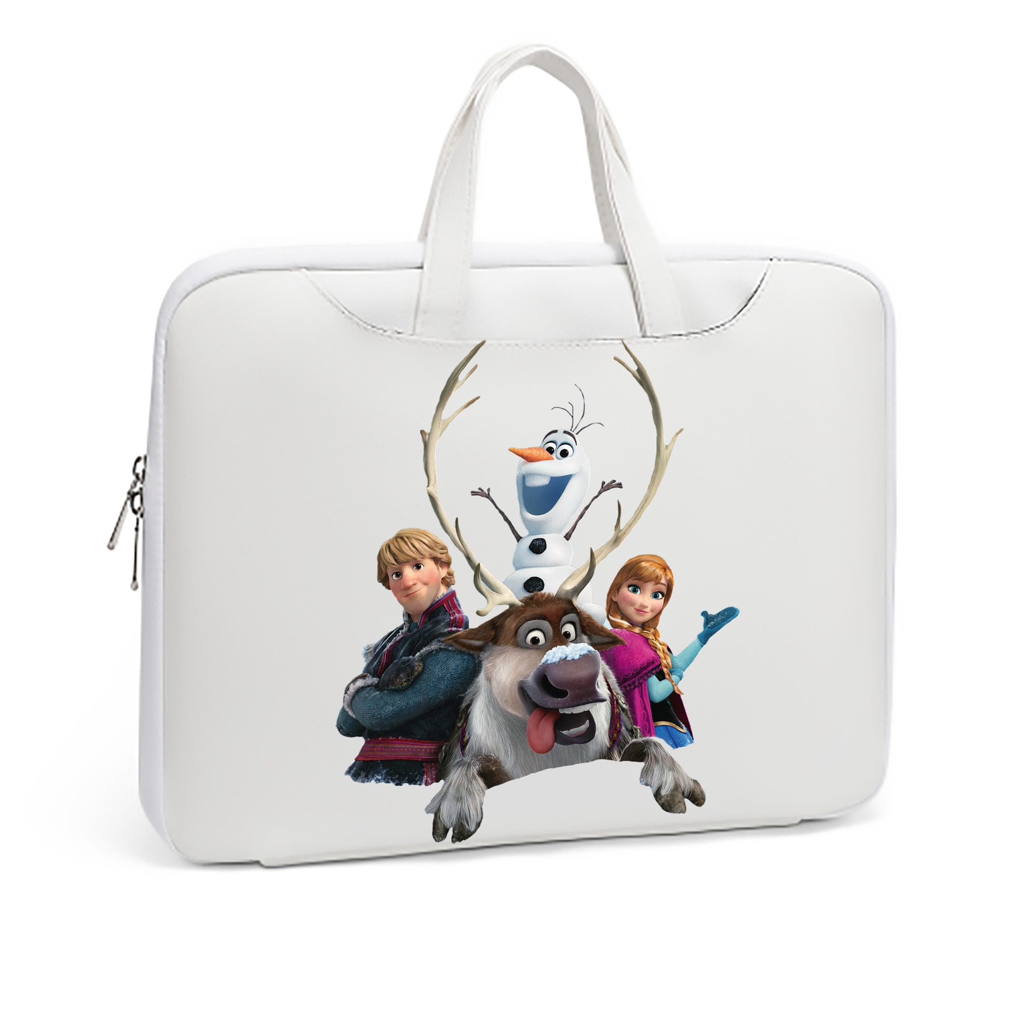 （画像用） アナと雪の女王 アンナ エルサ Frozen Anna Elsa レザーラップトップバッグ　ノートパソコンケース