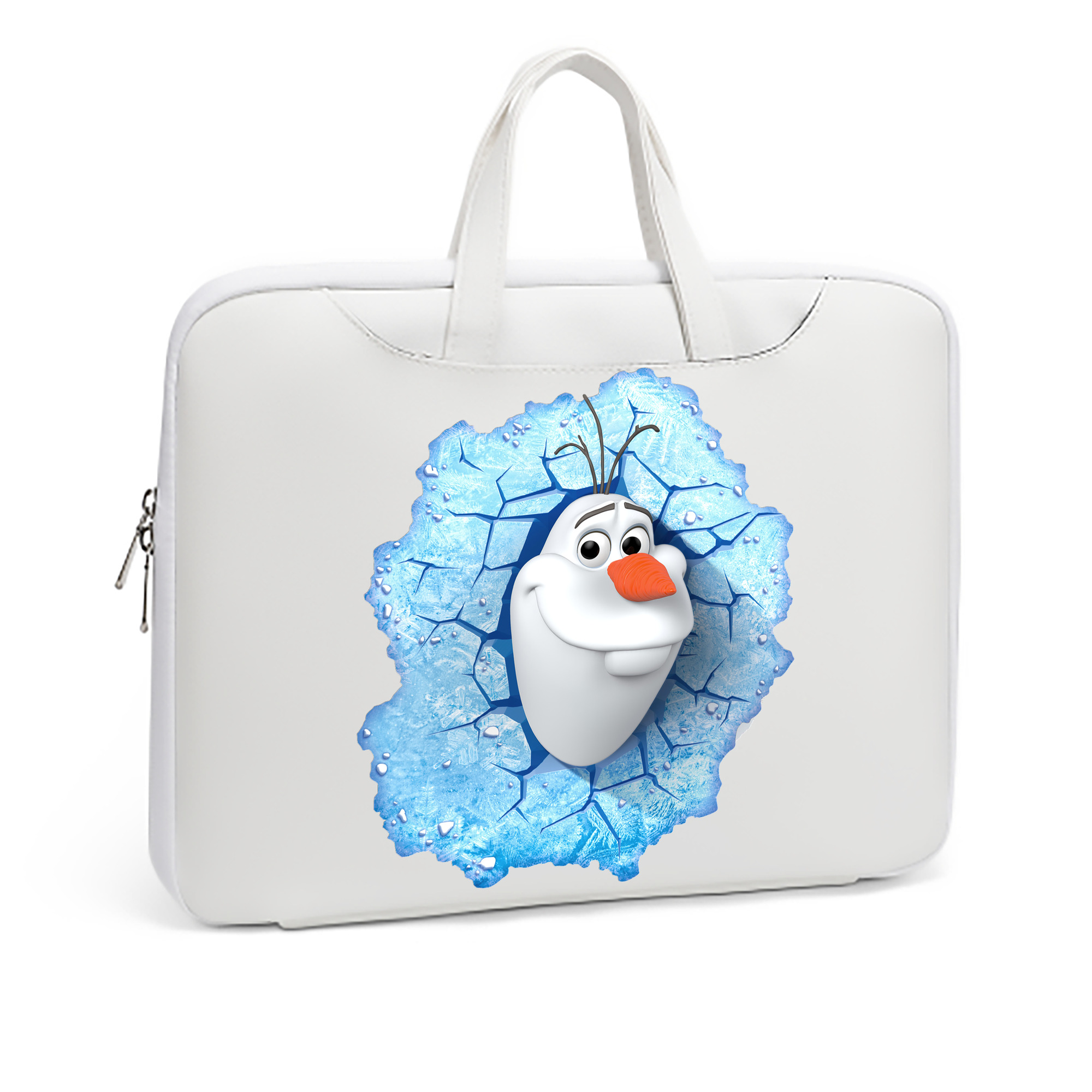 （画像用） アナと雪の女王 アンナ エルサ Frozen Anna Elsa レザーラップトップバッグ　ノートパソコンケース
