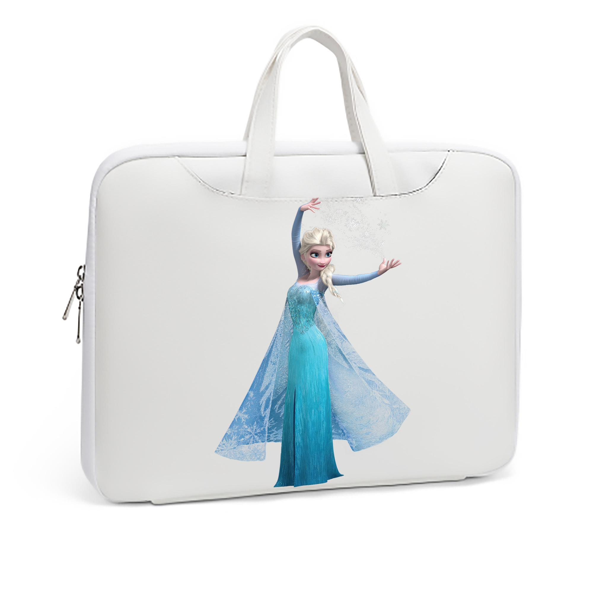 （画像用） アナと雪の女王 アンナ エルサ Frozen Anna Elsa レザーラップトップバッグ　ノートパソコンケース
