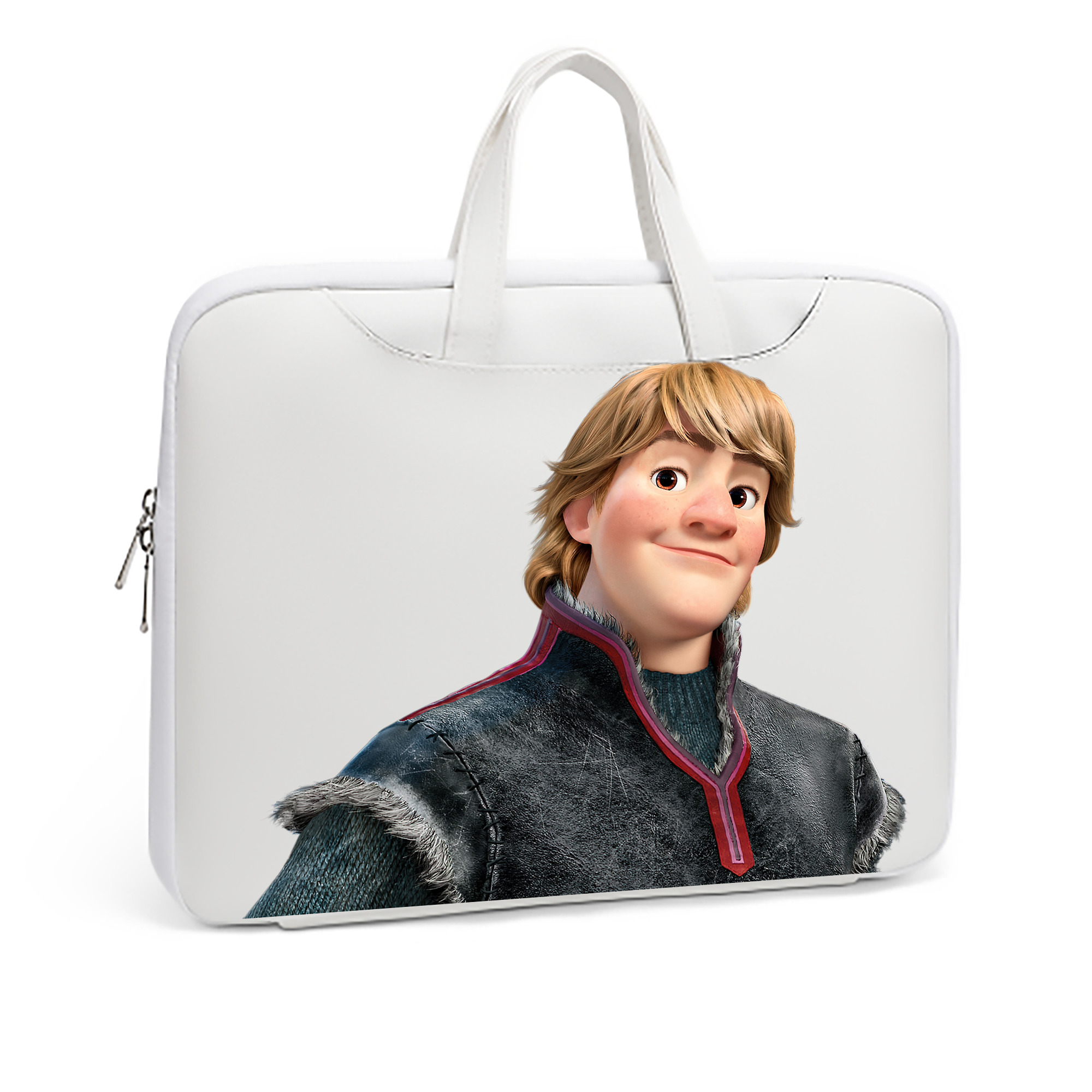 （画像用） アナと雪の女王 アンナ エルサ Frozen Anna Elsa レザーラップトップバッグ　ノートパソコンケース