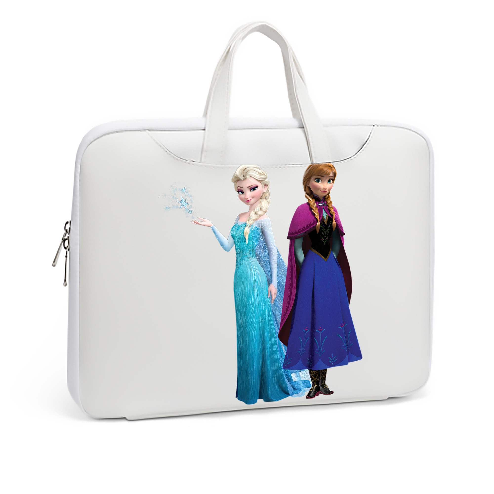 （画像用） アナと雪の女王 アンナ エルサ Frozen Anna Elsa レザーラップトップバッグ　ノートパソコンケース