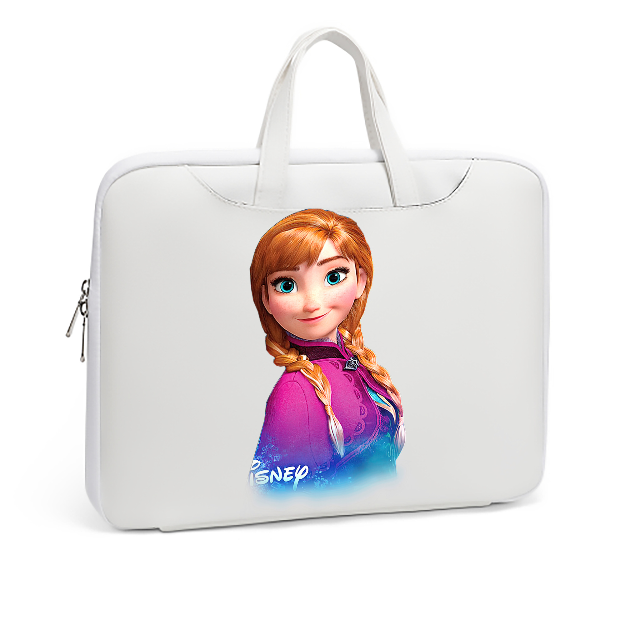 （画像用） アナと雪の女王 アンナ エルサ Frozen Anna Elsa レザーラップトップバッグ　ノートパソコンケース