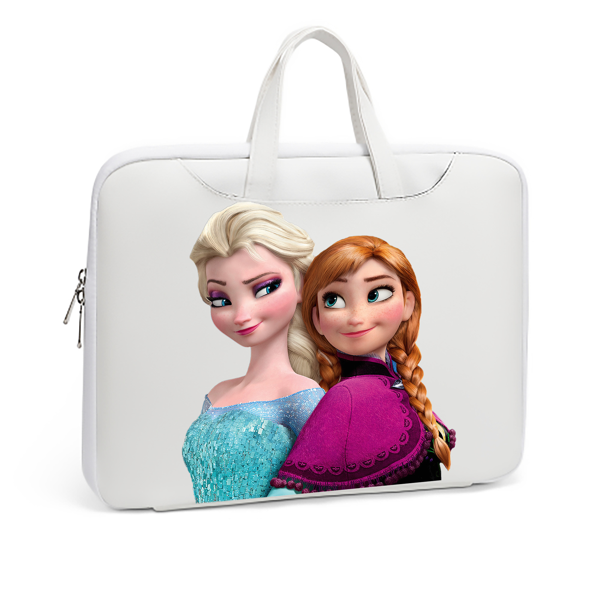 （画像用） アナと雪の女王 アンナ エルサ Frozen Anna Elsa レザーラップトップバッグ　ノートパソコンケース