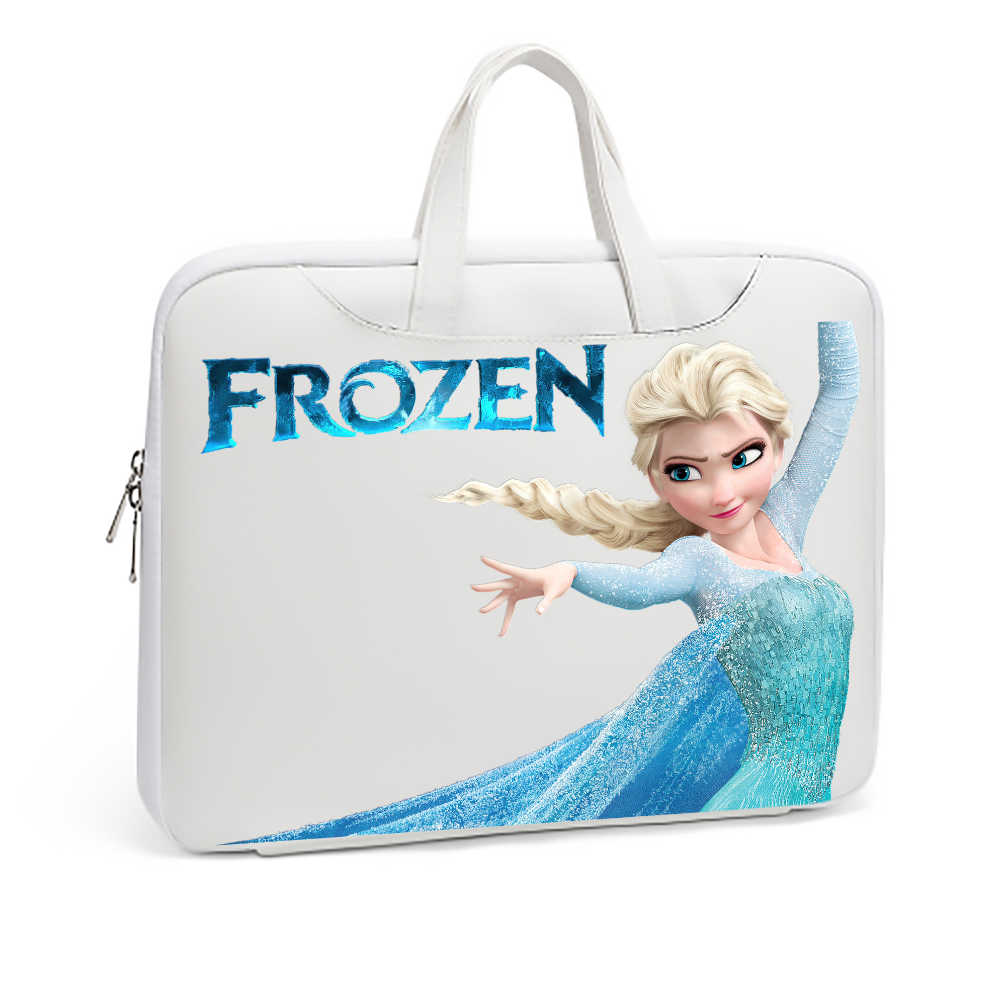 （画像用） アナと雪の女王 アンナ エルサ Frozen Anna Elsa レザーラップトップバッグ　ノートパソコンケース
