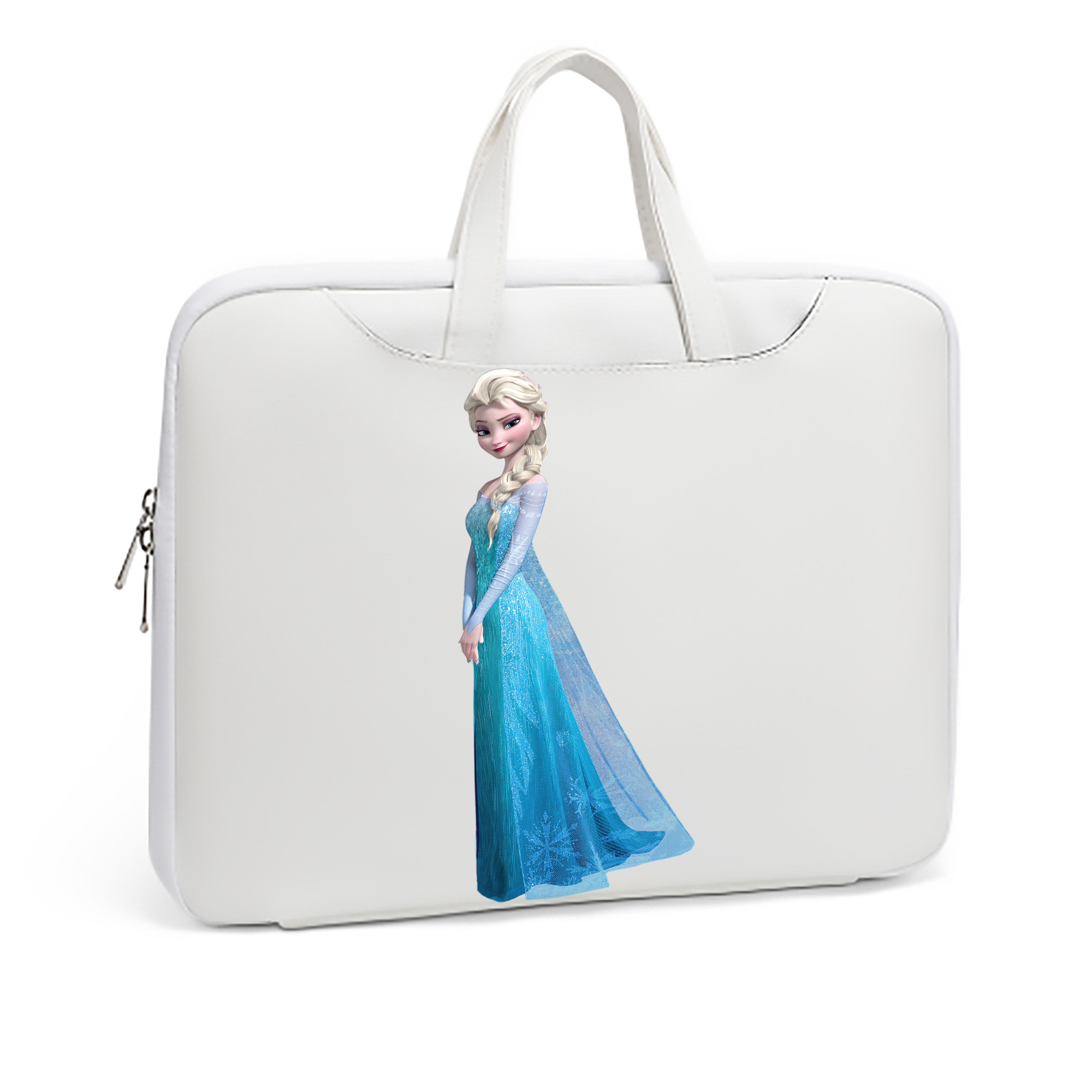 （画像用） アナと雪の女王 アンナ エルサ Frozen Anna Elsa レザーラップトップバッグ　ノートパソコンケース