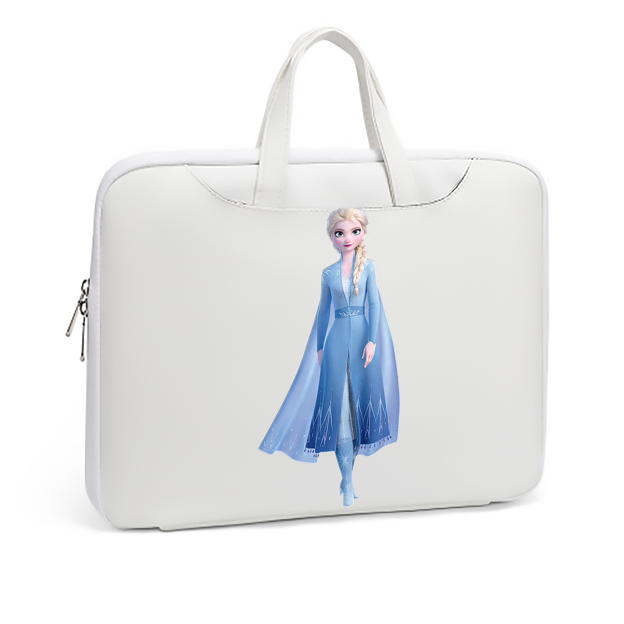 （画像用） アナと雪の女王 アンナ エルサ Frozen Anna Elsa レザーラップトップバッグ　ノートパソコンケース
