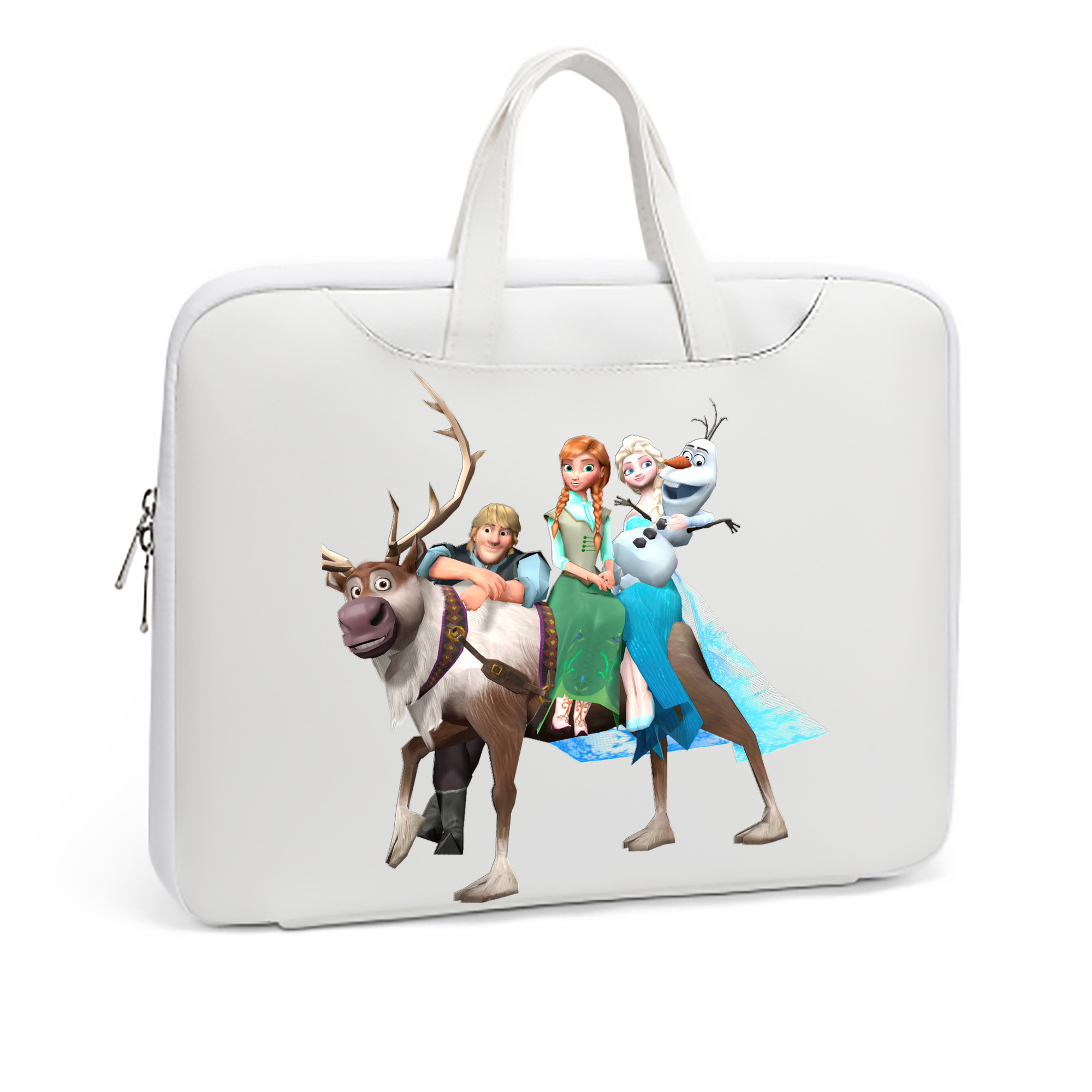 （画像用） アナと雪の女王 アンナ エルサ Frozen Anna Elsa レザーラップトップバッグ　ノートパソコンケース