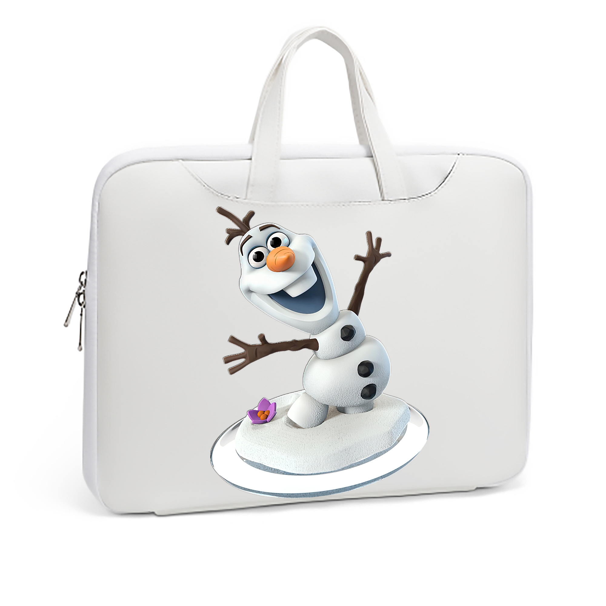 （画像用） アナと雪の女王 アンナ エルサ Frozen Anna Elsa レザーラップトップバッグ　ノートパソコンケース