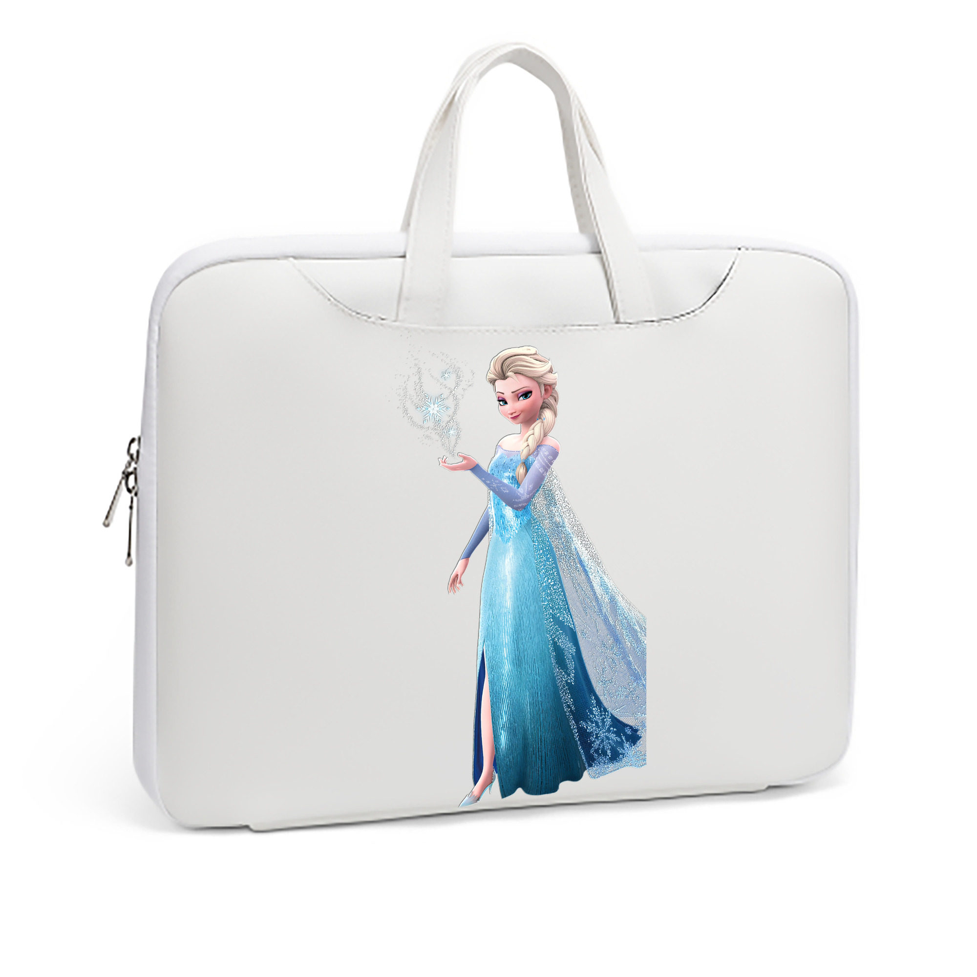 （画像用） アナと雪の女王 アンナ エルサ Frozen Anna Elsa レザーラップトップバッグ　ノートパソコンケース