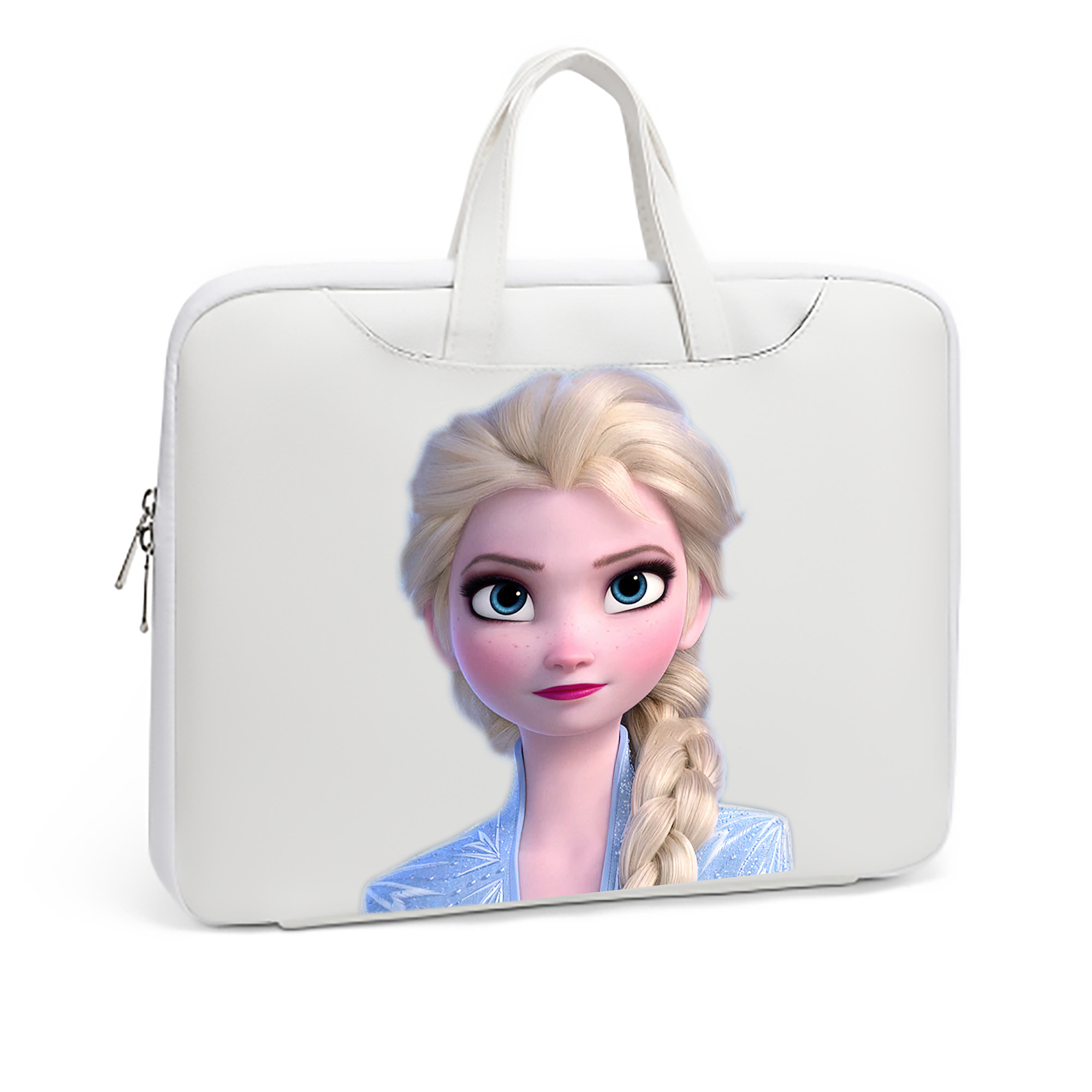 （画像用） アナと雪の女王 アンナ エルサ Frozen Anna Elsa レザーラップトップバッグ　ノートパソコンケース