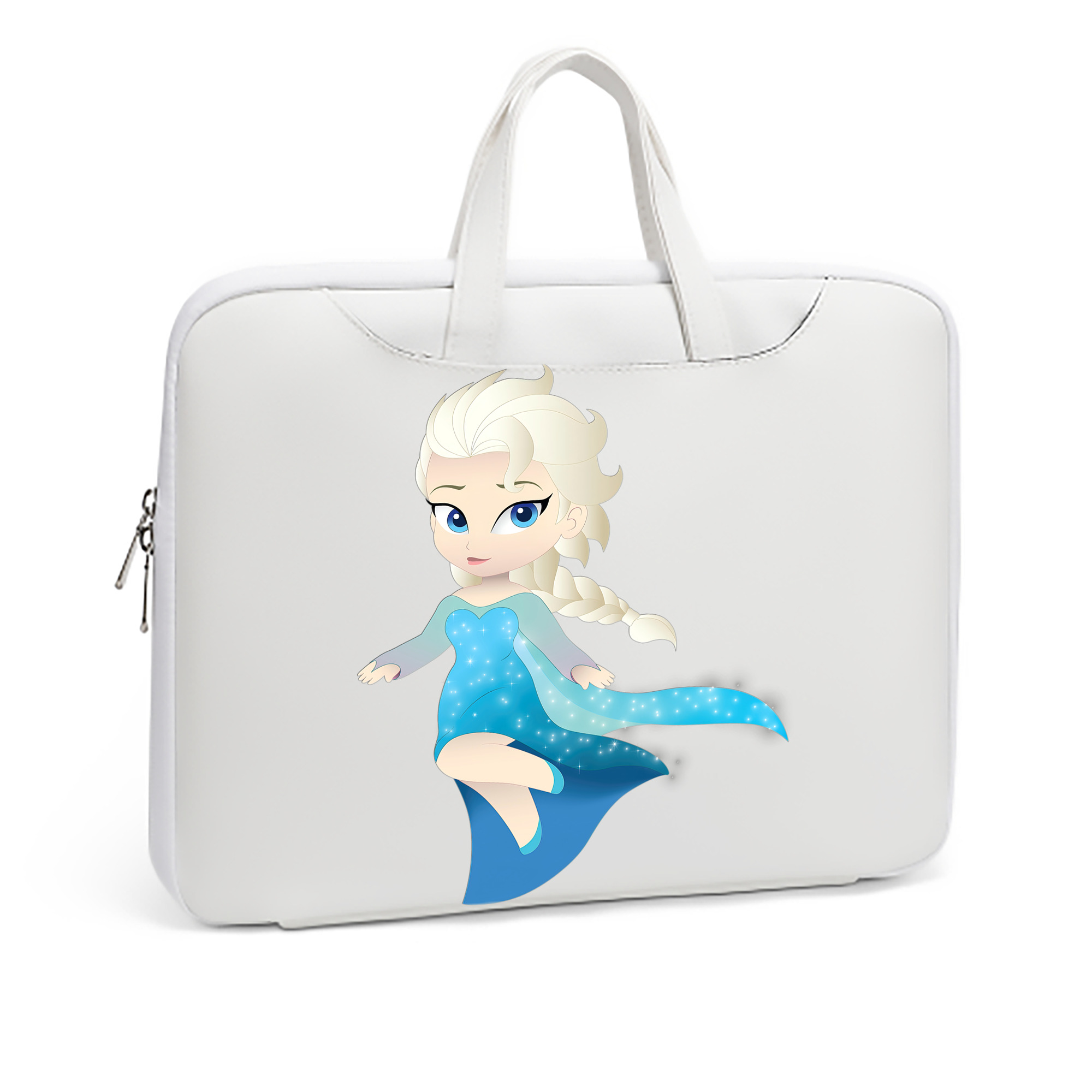 （画像用） アナと雪の女王 アンナ エルサ Frozen Anna Elsa レザーラップトップバッグ　ノートパソコンケース