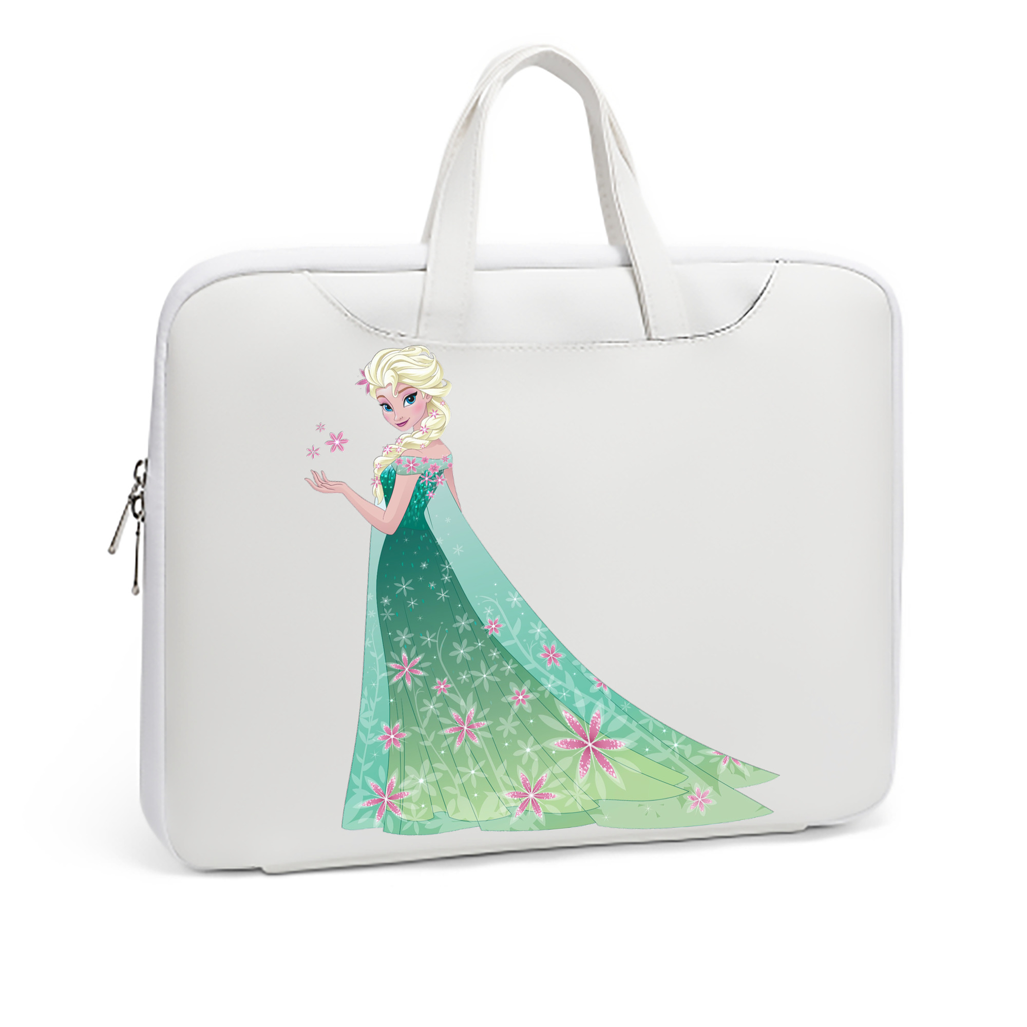 （画像用） アナと雪の女王 アンナ エルサ Frozen Anna Elsa レザーラップトップバッグ　ノートパソコンケース