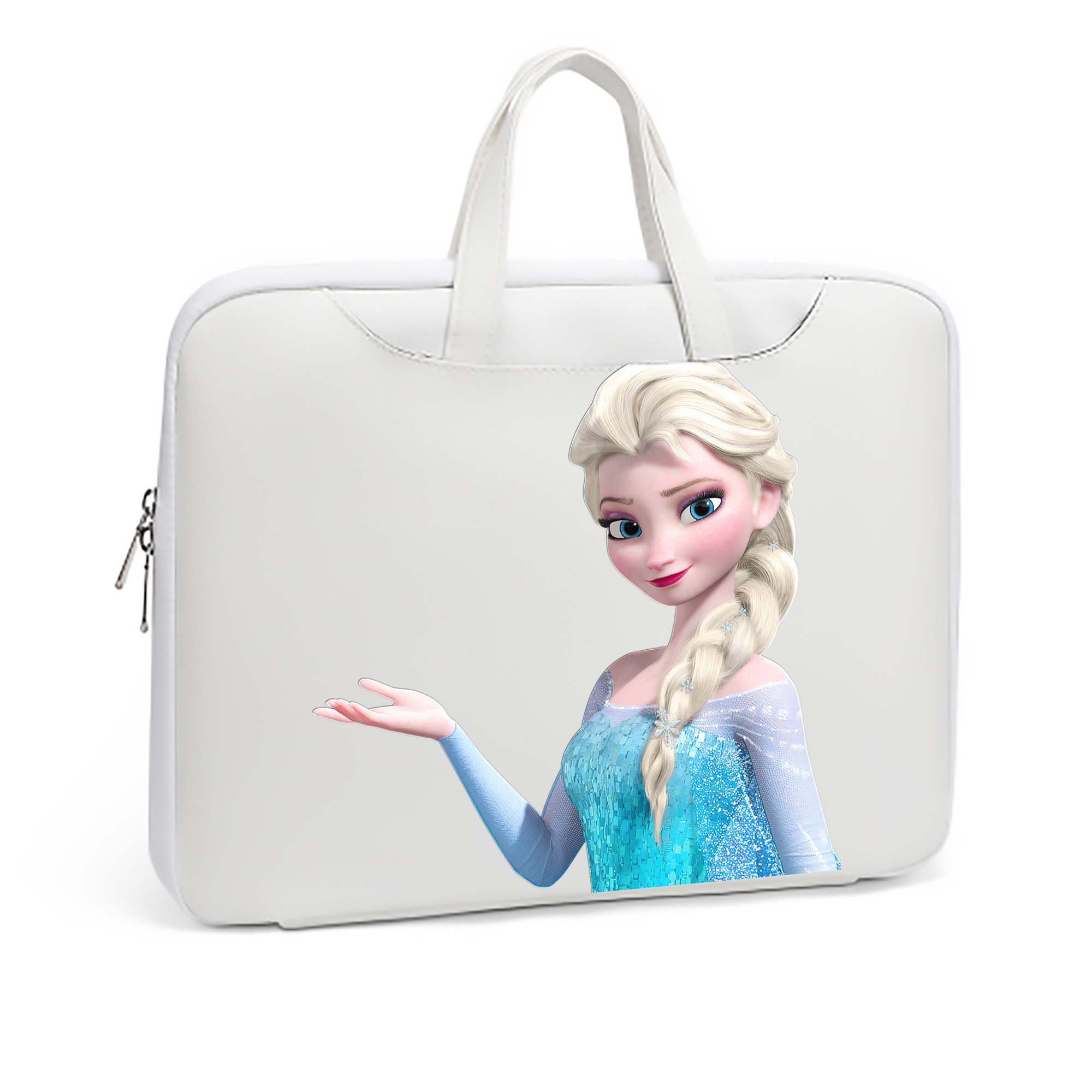 （画像用） アナと雪の女王 アンナ エルサ Frozen Anna Elsa レザーラップトップバッグ　ノートパソコンケース