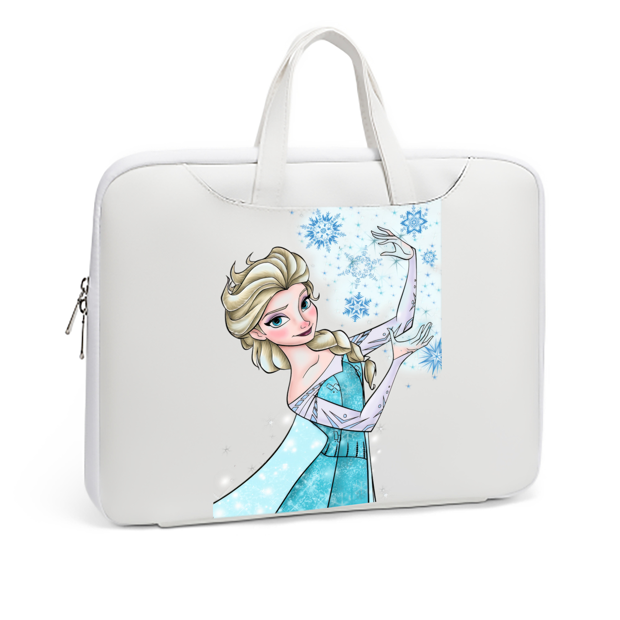 （画像用） アナと雪の女王 アンナ エルサ Frozen Anna Elsa レザーラップトップバッグ　ノートパソコンケース