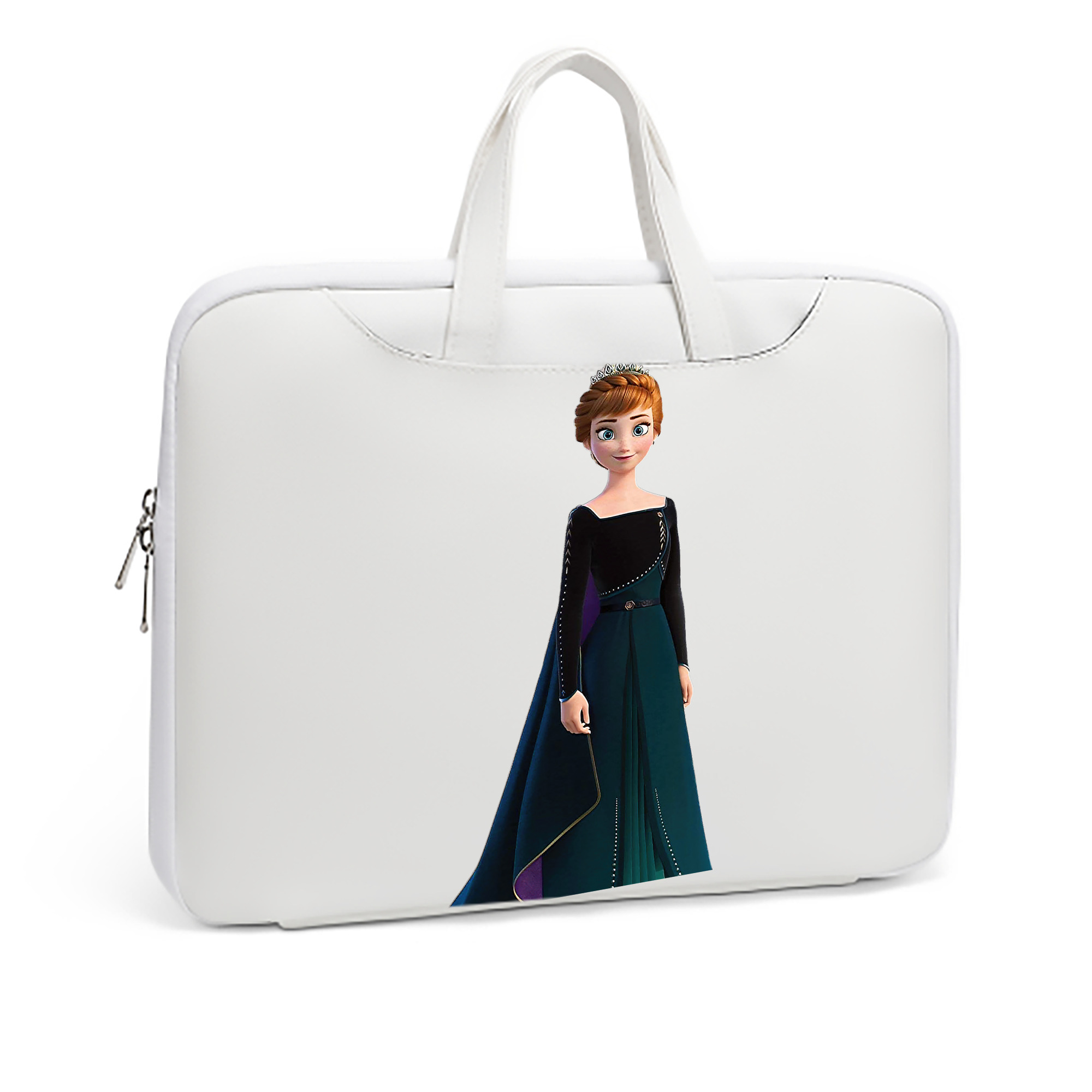 （画像用） アナと雪の女王 アンナ エルサ Frozen Anna Elsa レザーラップトップバッグ　ノートパソコンケース