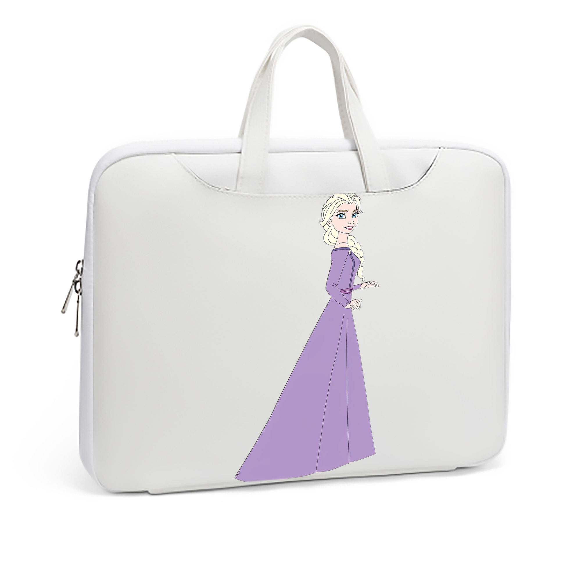 （画像用） アナと雪の女王 アンナ エルサ Frozen Anna Elsa レザーラップトップバッグ　ノートパソコンケース