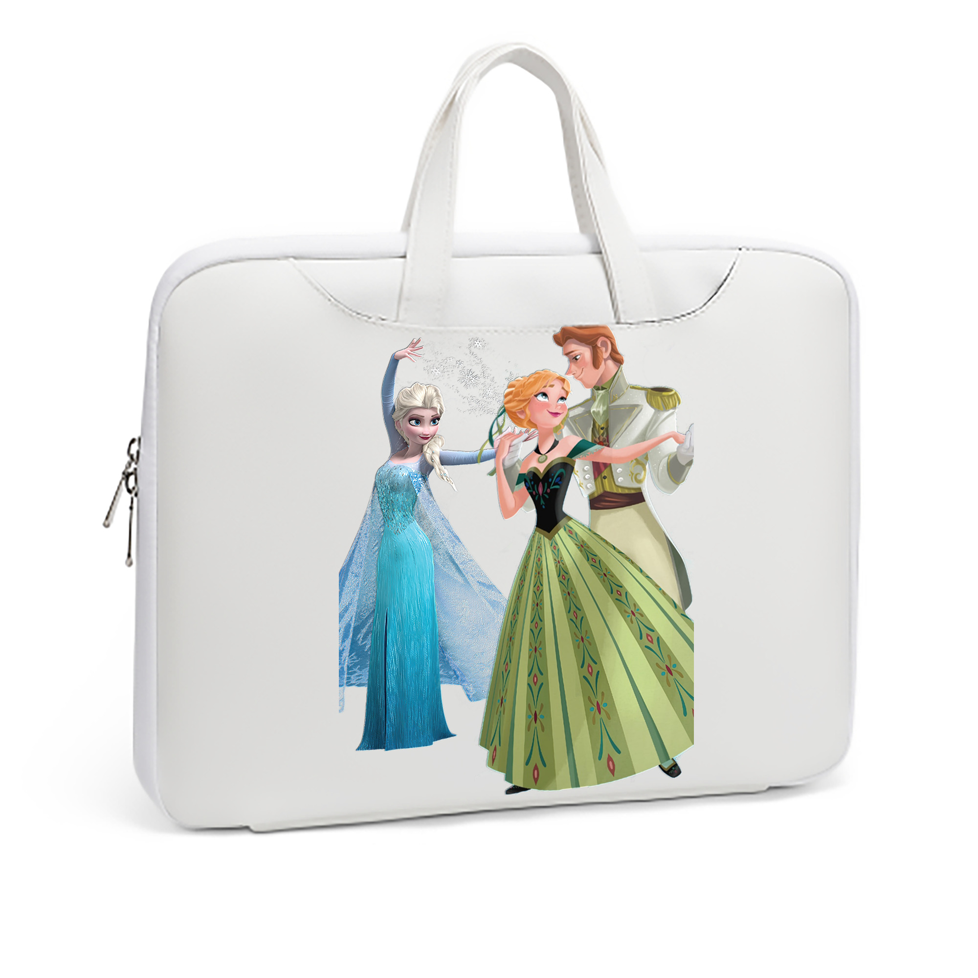 （画像用） アナと雪の女王 アンナ エルサ Frozen Anna Elsa レザーラップトップバッグ　ノートパソコンケース