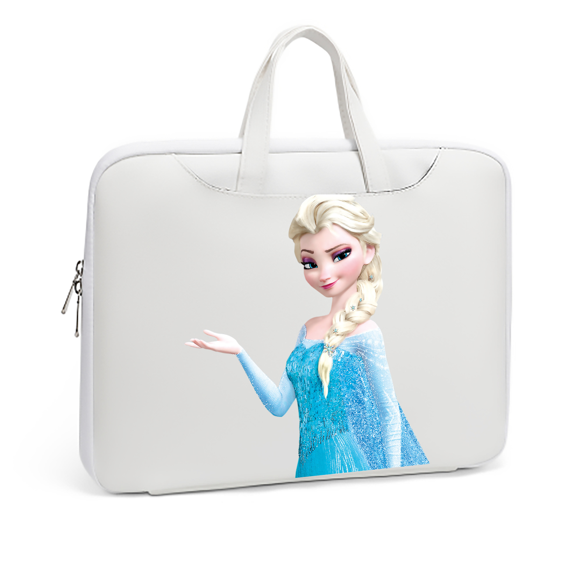 （画像用） アナと雪の女王 アンナ エルサ Frozen Anna Elsa レザーラップトップバッグ　ノートパソコンケース