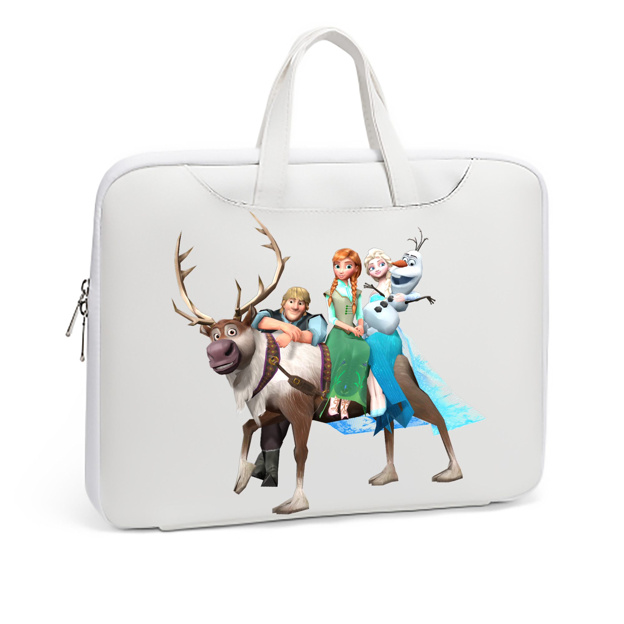 （画像用） アナと雪の女王 アンナ エルサ Frozen Anna Elsa レザーラップトップバッグ　ノートパソコンケース