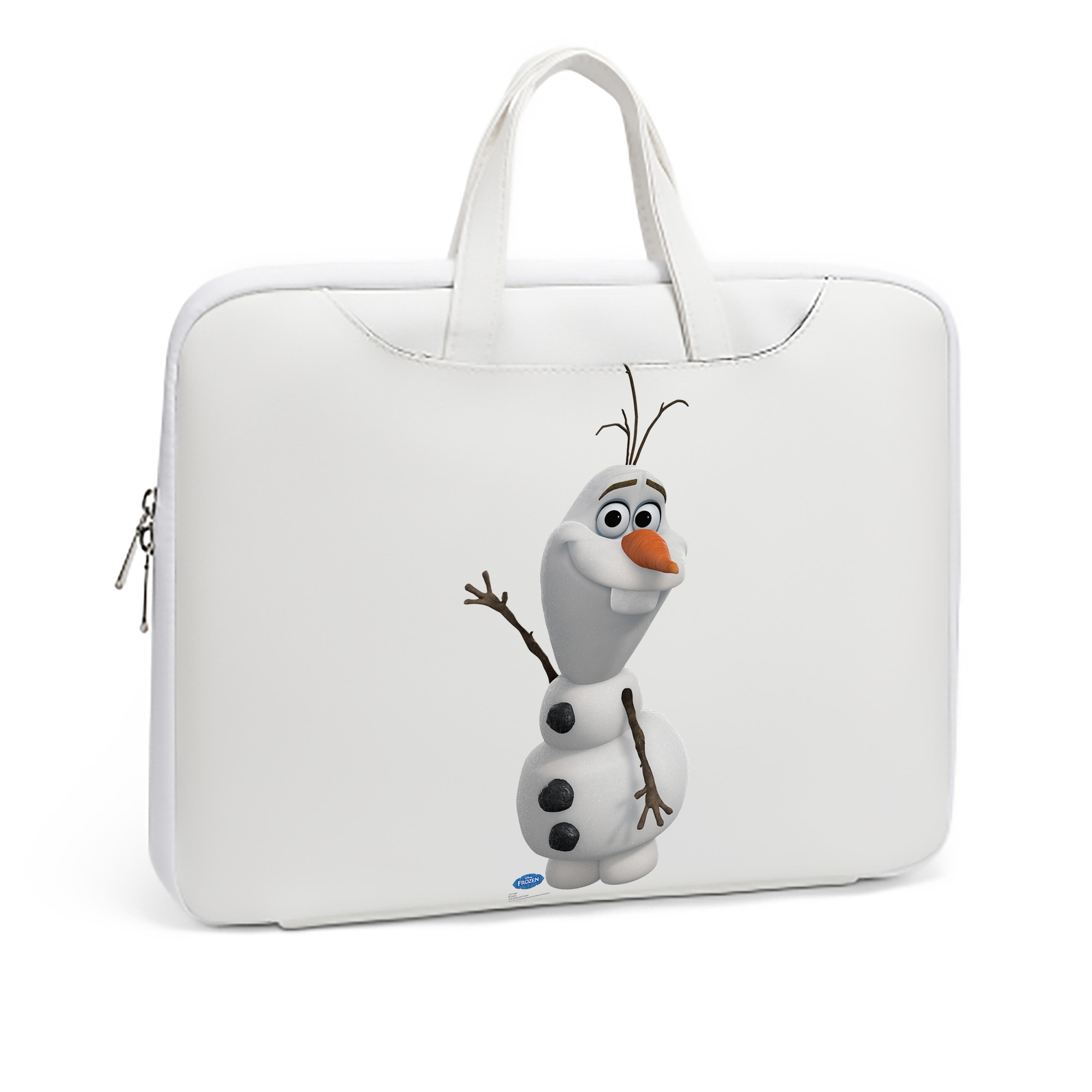 （画像用） アナと雪の女王 アンナ エルサ Frozen Anna Elsa レザーラップトップバッグ　ノートパソコンケース