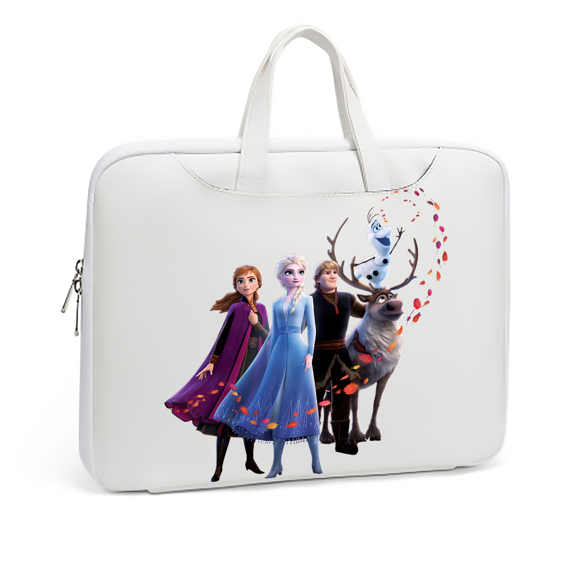 （画像用） アナと雪の女王 アンナ エルサ Frozen Anna Elsa レザーラップトップバッグ　ノートパソコンケース