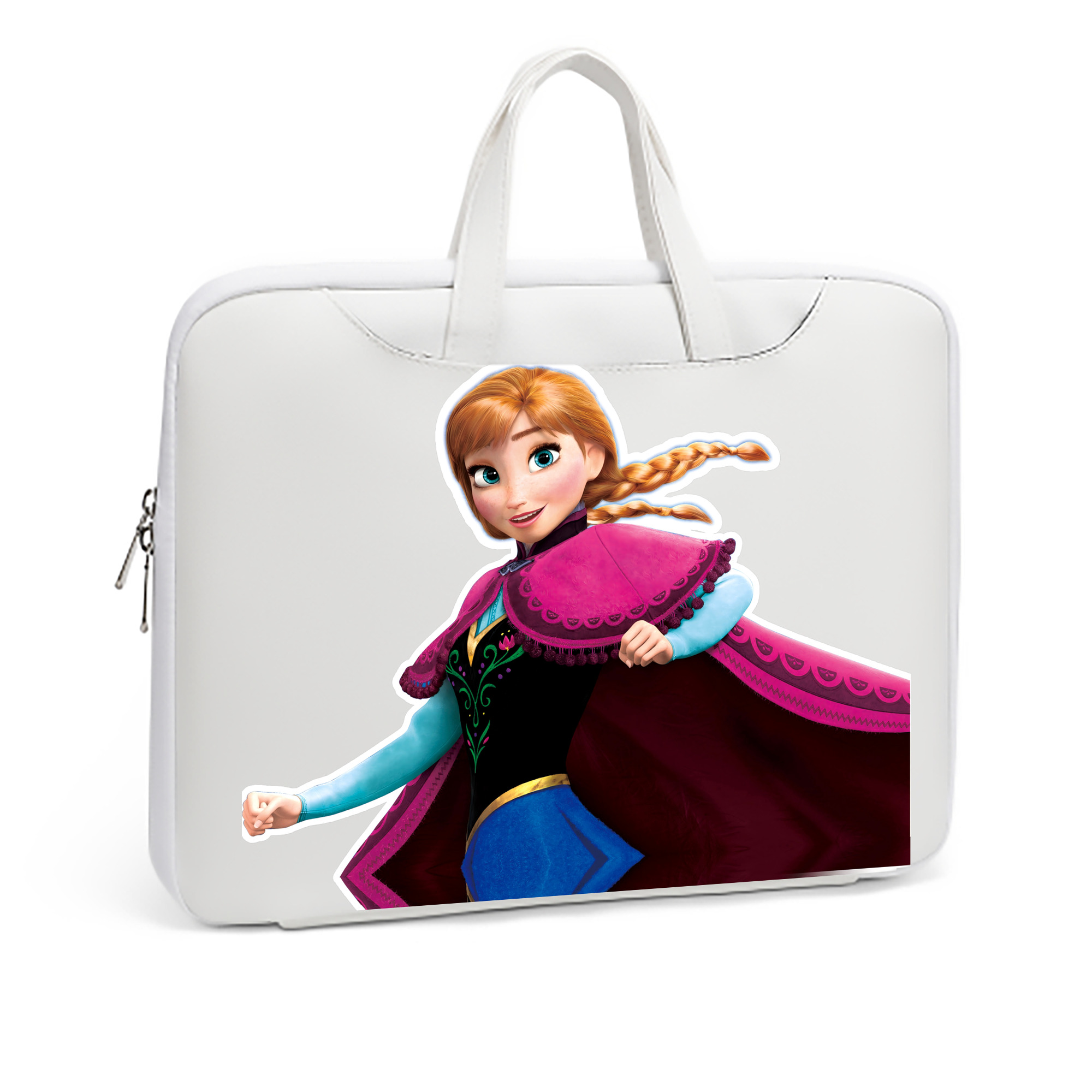 （画像用） アナと雪の女王 アンナ エルサ Frozen Anna Elsa レザーラップトップバッグ　ノートパソコンケース