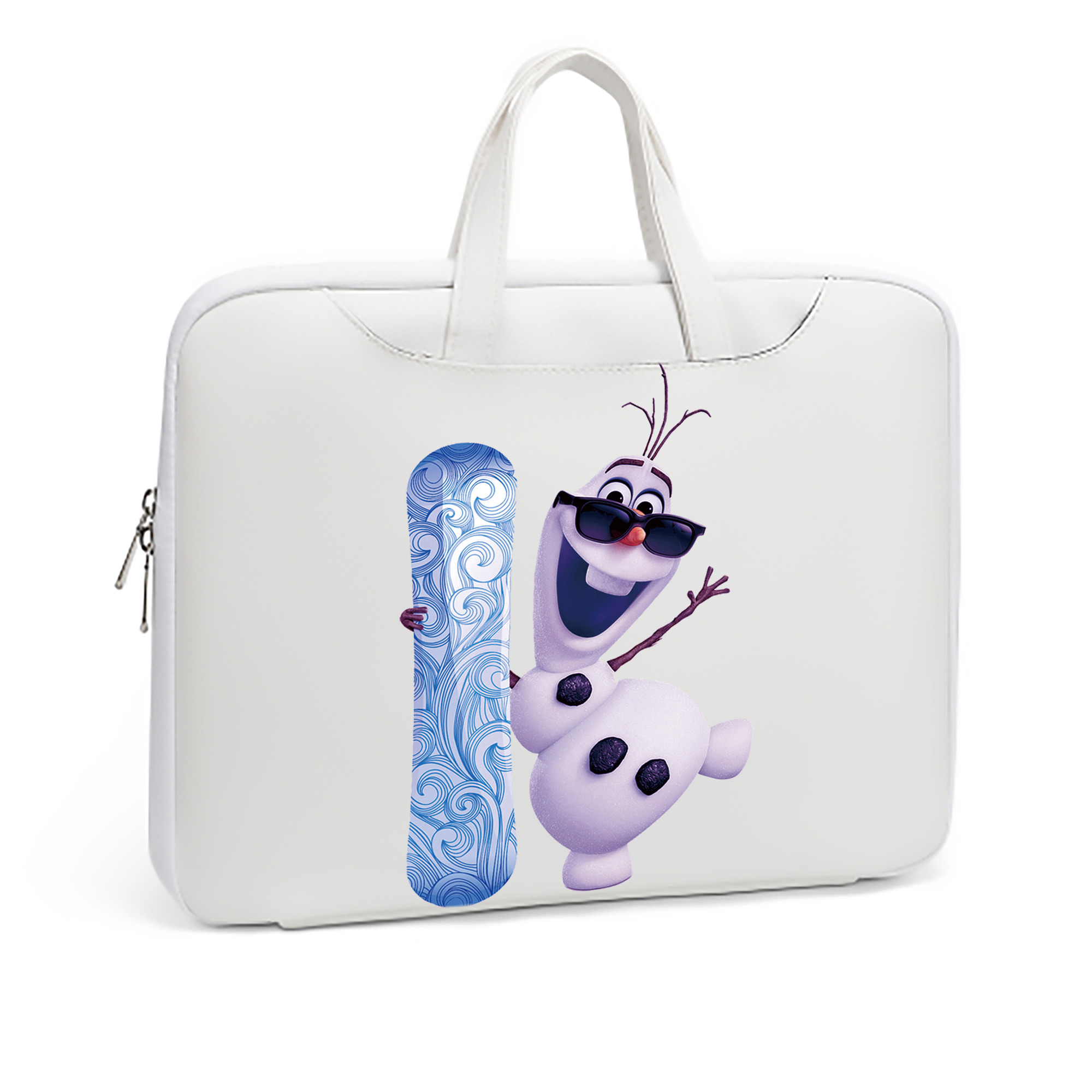 （画像用） アナと雪の女王 アンナ エルサ Frozen Anna Elsa レザーラップトップバッグ　ノートパソコンケース