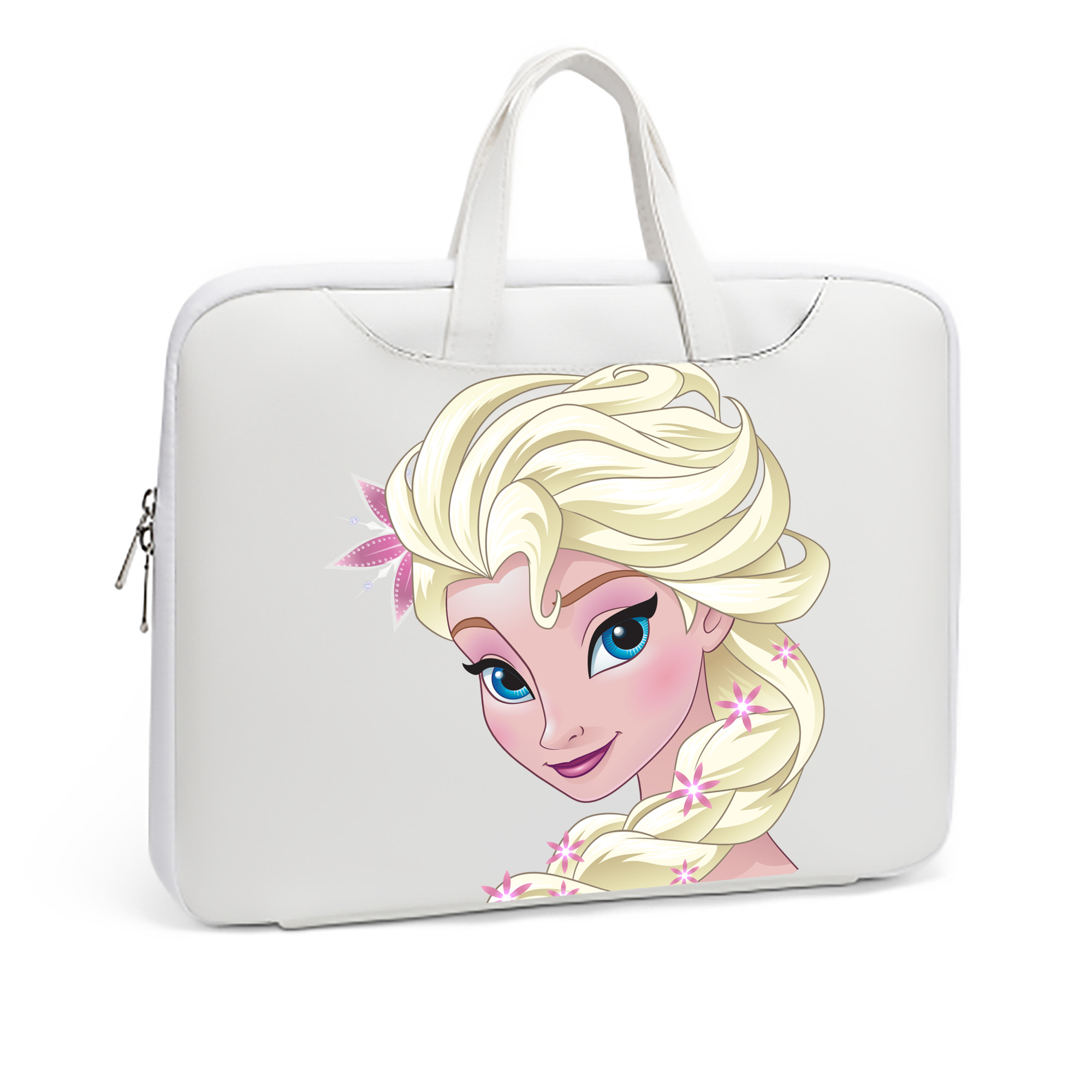 （画像用） アナと雪の女王 アンナ エルサ Frozen Anna Elsa レザーラップトップバッグ　ノートパソコンケース