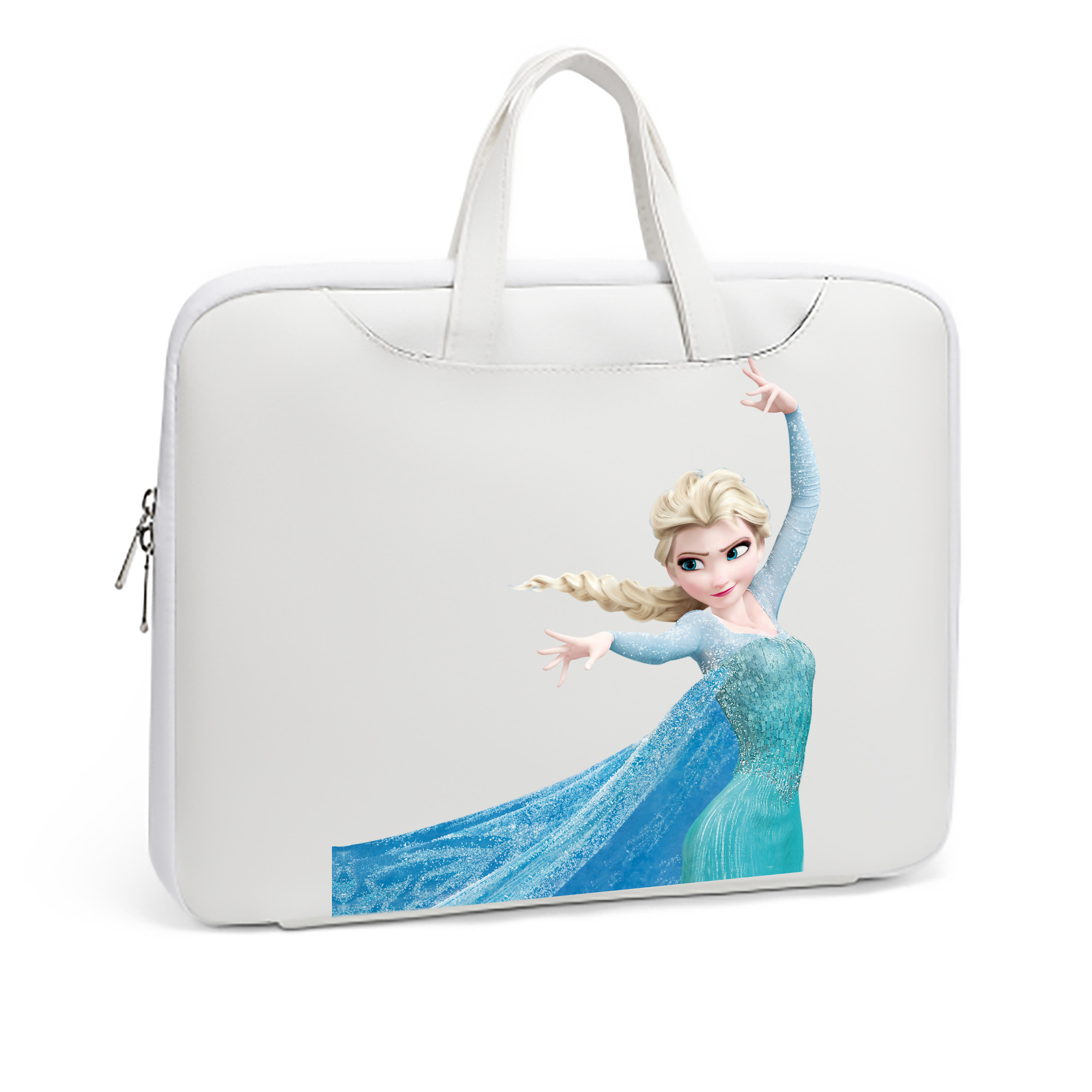 （画像用） アナと雪の女王 アンナ エルサ Frozen Anna Elsa レザーラップトップバッグ　ノートパソコンケース
