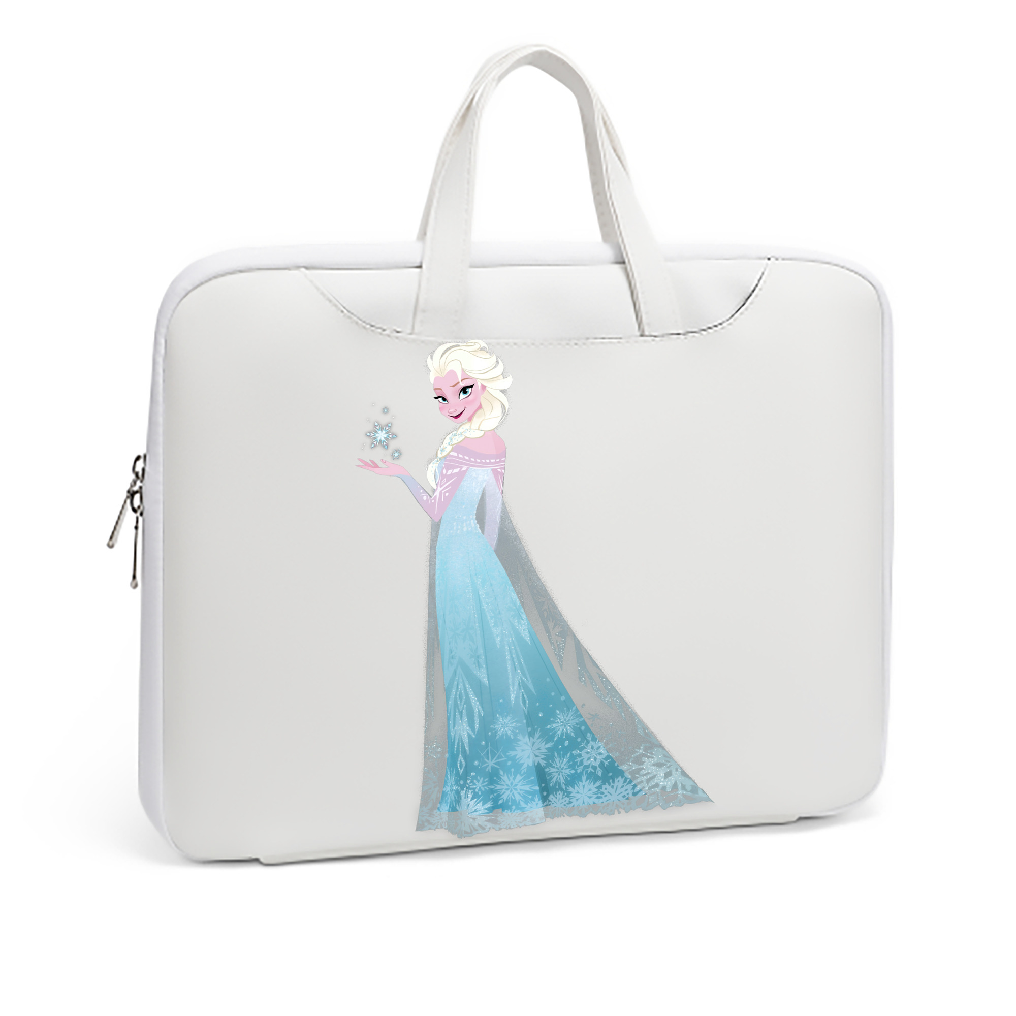 （画像用） アナと雪の女王 アンナ エルサ Frozen Anna Elsa レザーラップトップバッグ　ノートパソコンケース