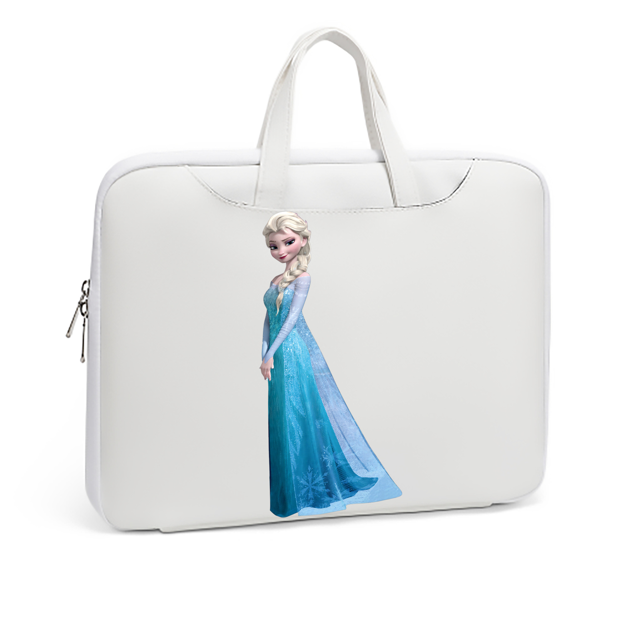 （画像用） アナと雪の女王 アンナ エルサ Frozen Anna Elsa レザーラップトップバッグ　ノートパソコンケース