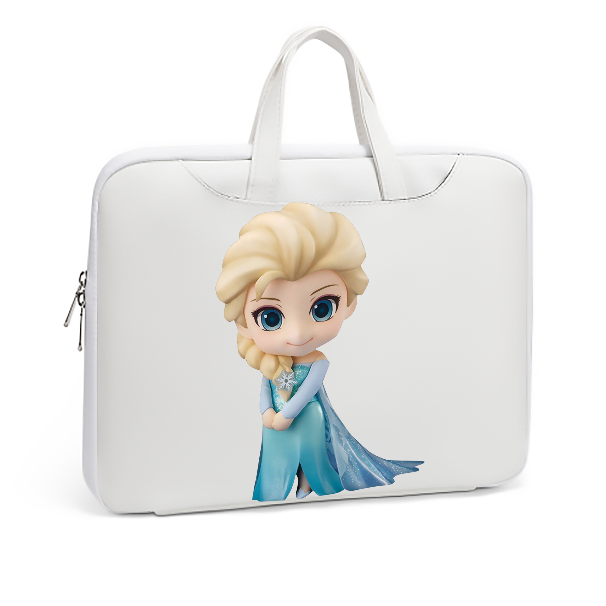 （画像用） アナと雪の女王 アンナ エルサ Frozen Anna Elsa レザーラップトップバッグ　ノートパソコンケース