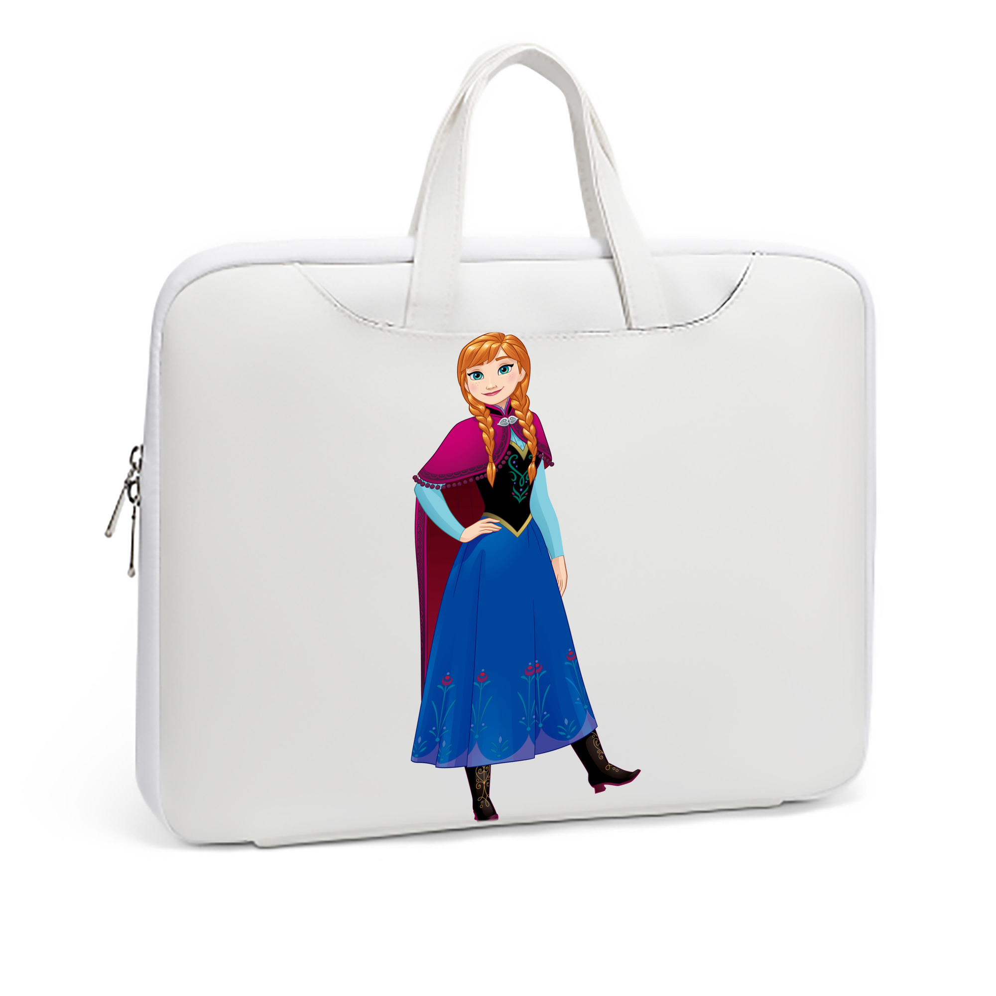 （画像用） アナと雪の女王 アンナ エルサ Frozen Anna Elsa レザーラップトップバッグ　ノートパソコンケース
