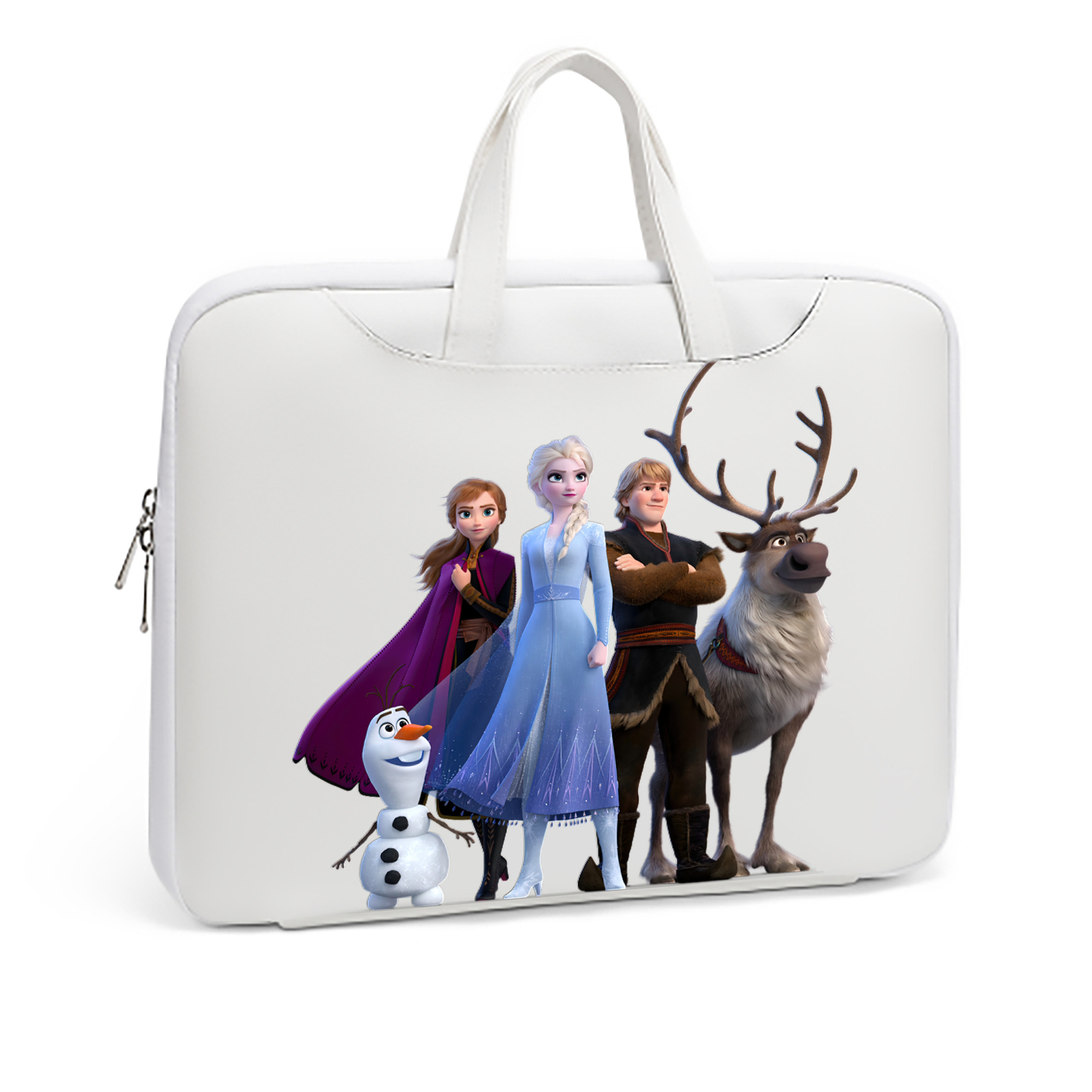 （画像用） アナと雪の女王 アンナ エルサ Frozen Anna Elsa レザーラップトップバッグ　ノートパソコンケース