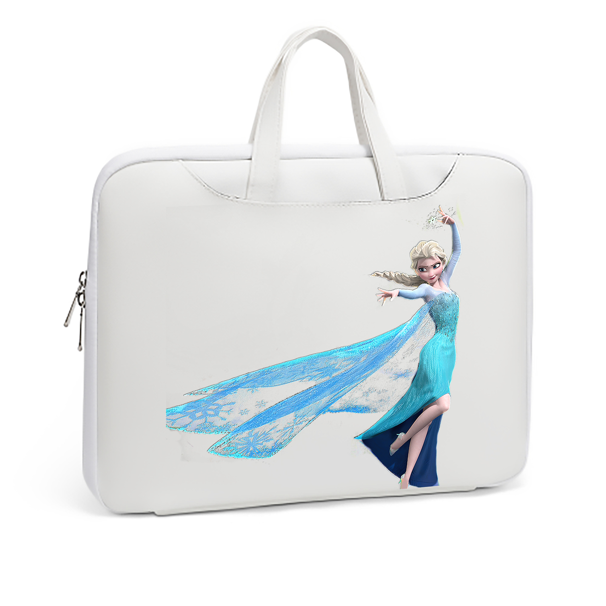（画像用） アナと雪の女王 アンナ エルサ Frozen Anna Elsa レザーラップトップバッグ　ノートパソコンケース