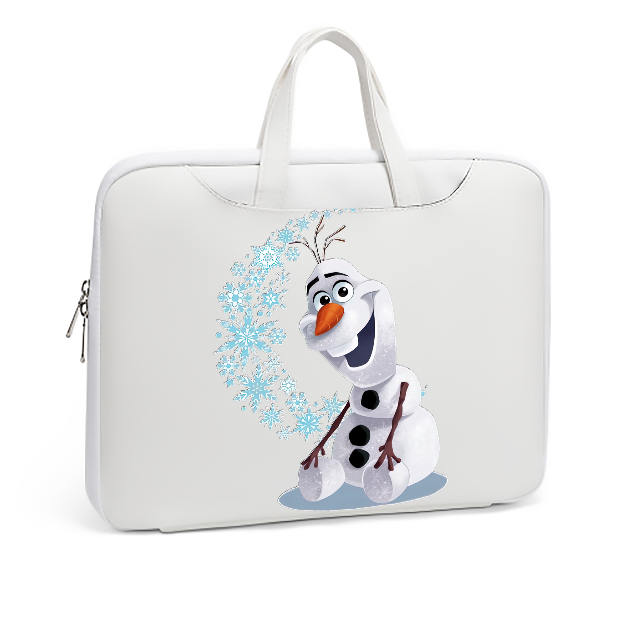 （画像用） アナと雪の女王 アンナ エルサ Frozen Anna Elsa レザーラップトップバッグ　ノートパソコンケース
