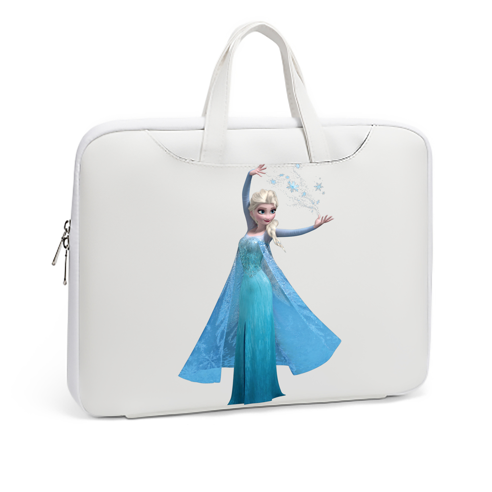（画像用） アナと雪の女王 アンナ エルサ Frozen Anna Elsa レザーラップトップバッグ　ノートパソコンケース