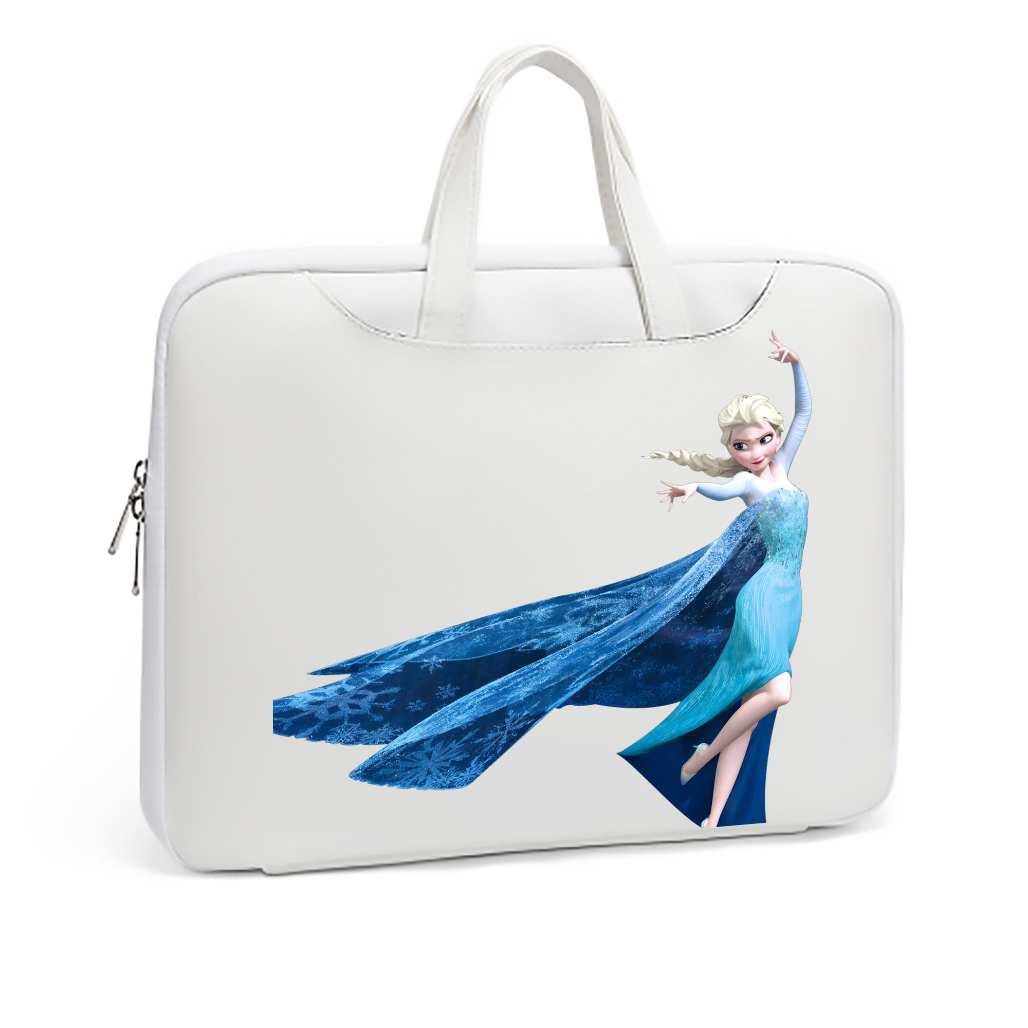 （画像用） アナと雪の女王 アンナ エルサ Frozen Anna Elsa レザーラップトップバッグ　ノートパソコンケース