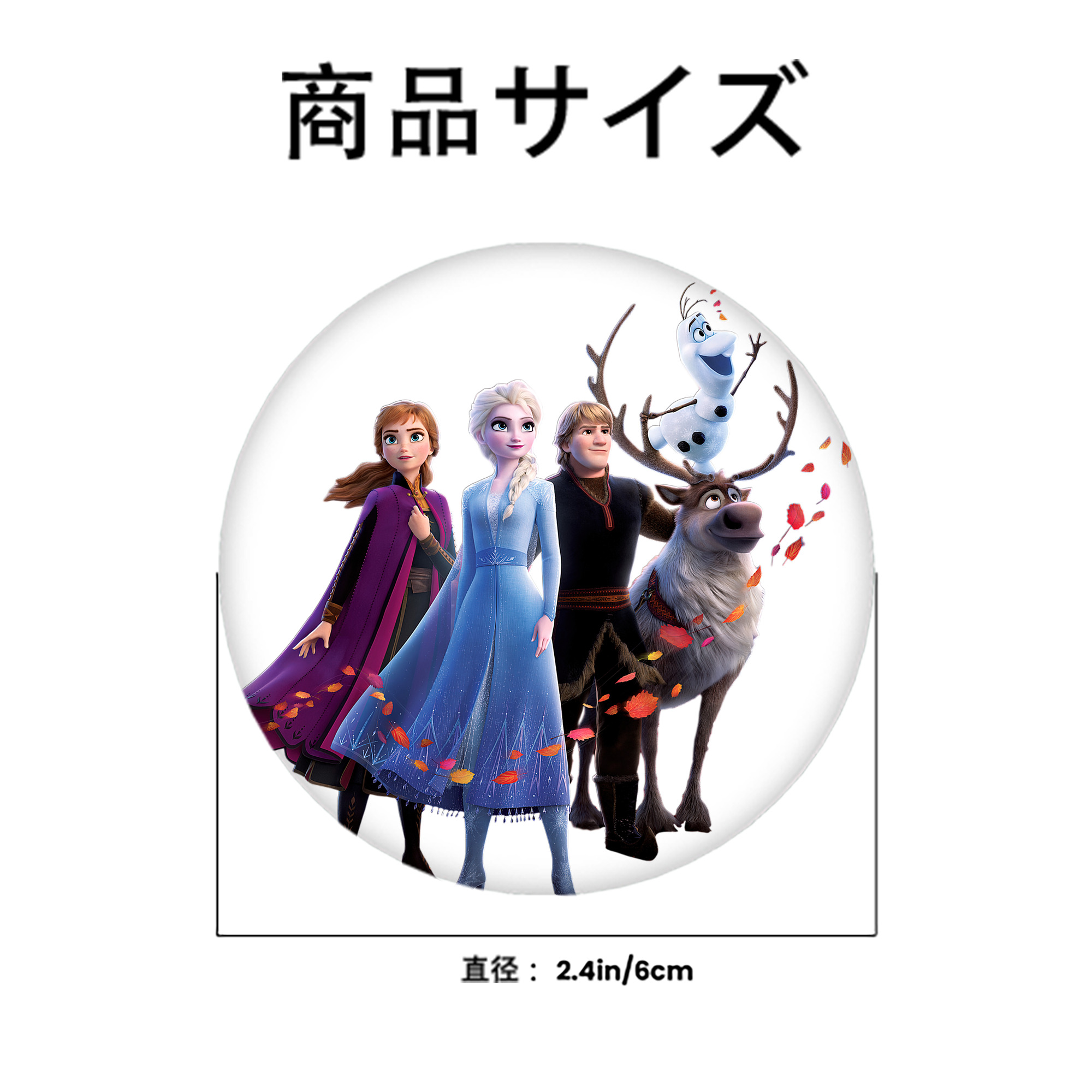 アナと雪の女王 アンナ エルサ Frozen Anna Elsa 6cm 缶バッジ 複数セット