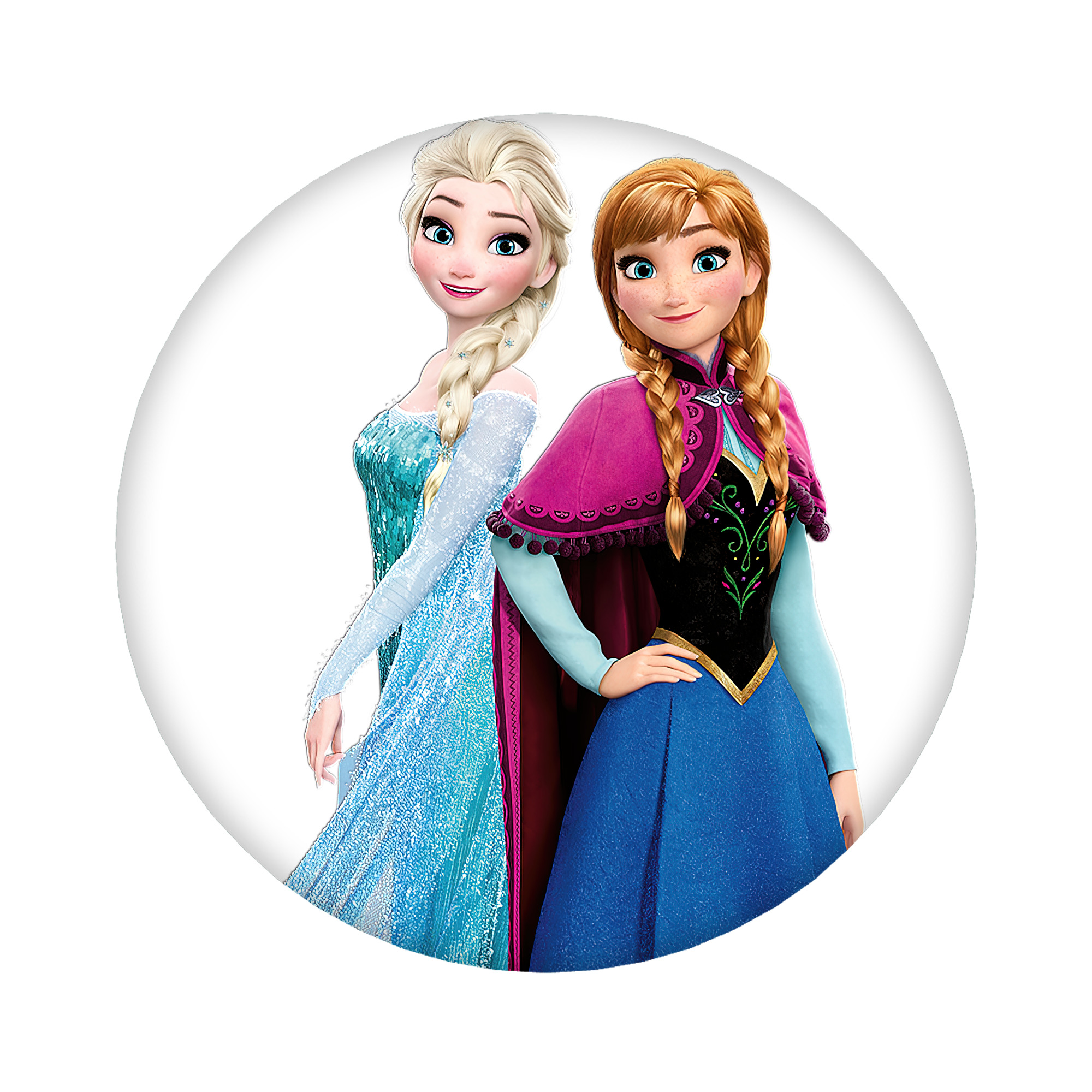 （画像用） アナと雪の女王 アンナ エルサ Frozen Anna Elsa 6cm 缶バッジ 複数セット