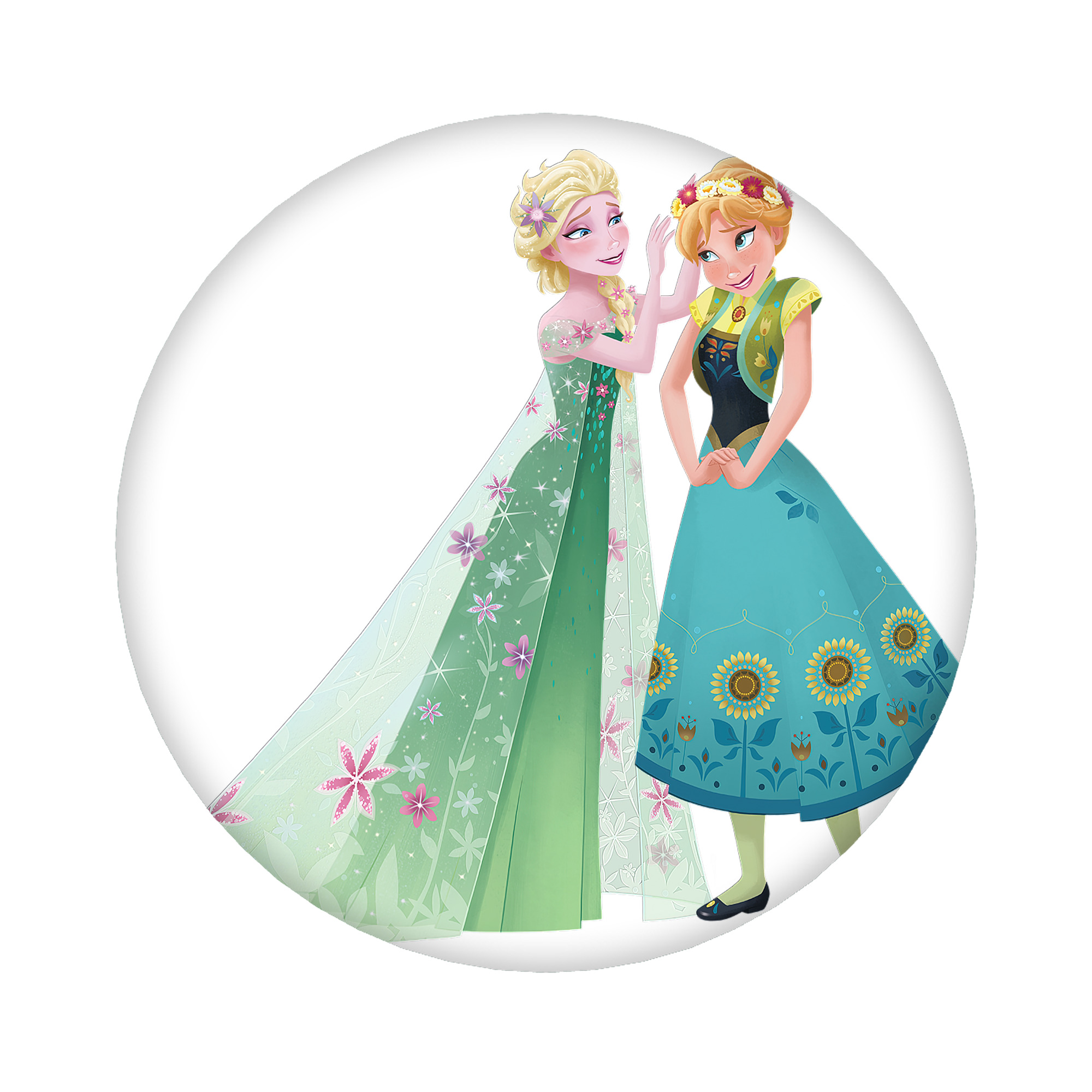 （画像用） アナと雪の女王 アンナ エルサ Frozen Anna Elsa 6cm 缶バッジ 複数セット