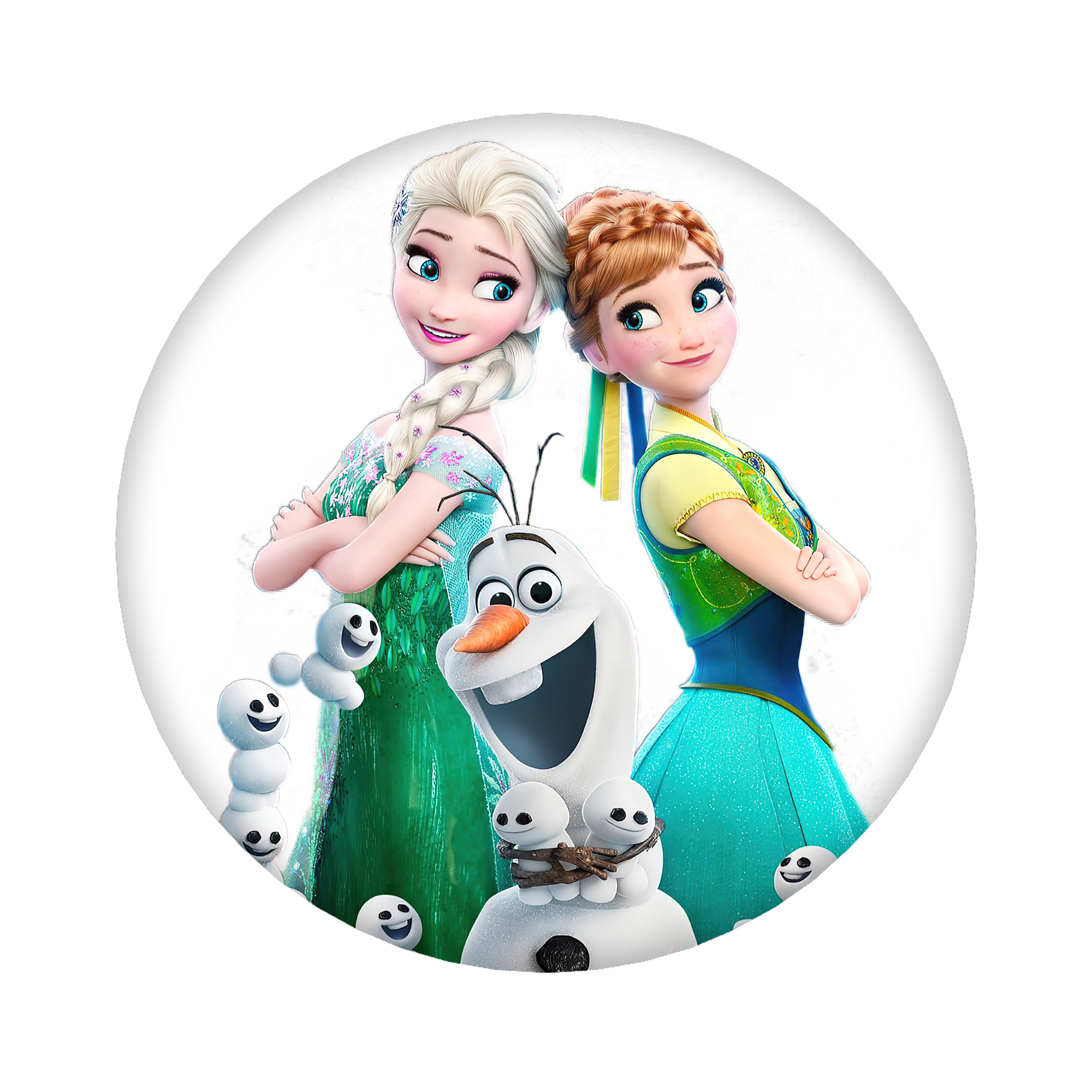 （画像用） アナと雪の女王 アンナ エルサ Frozen Anna Elsa 6cm 缶バッジ 複数セット