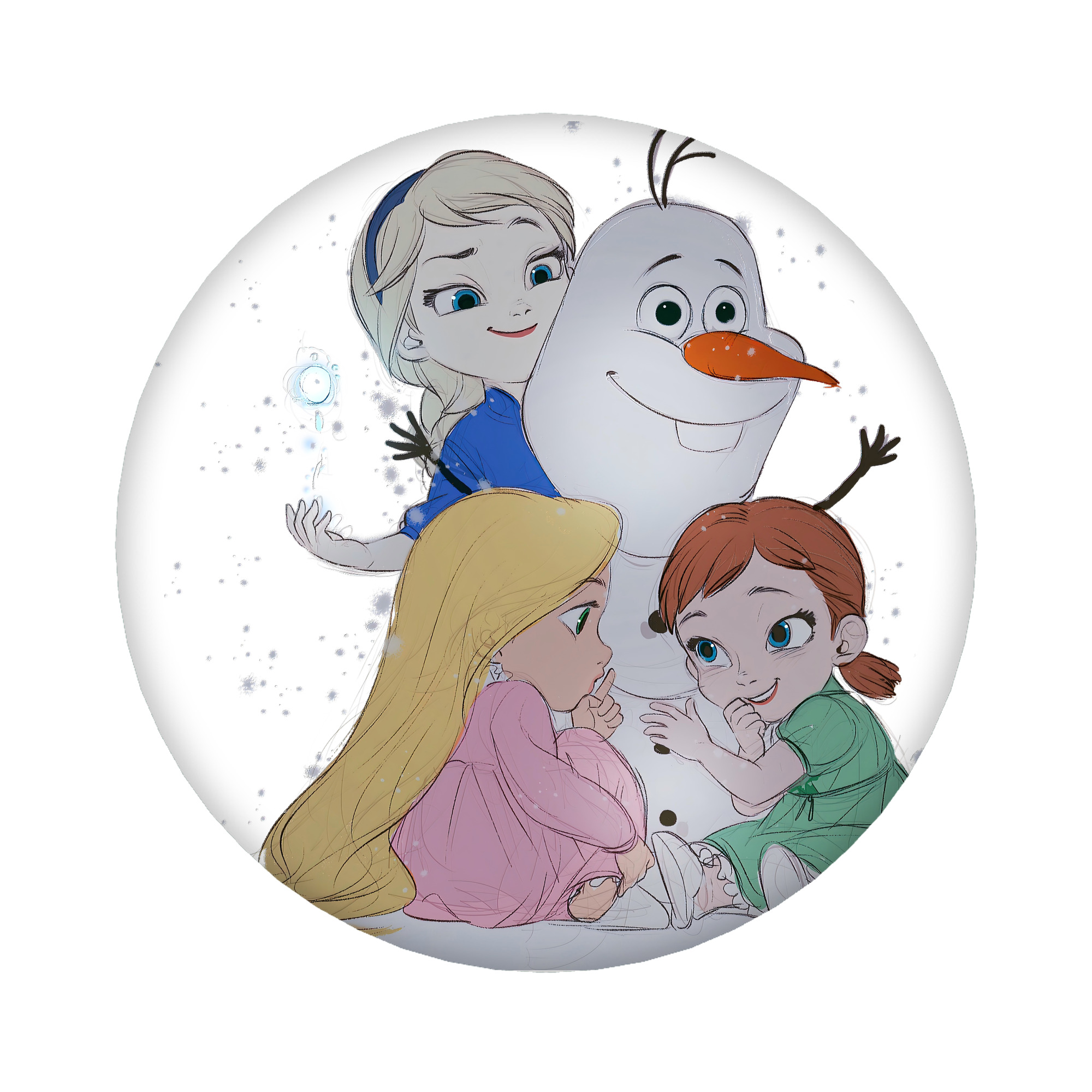 （画像用） アナと雪の女王 アンナ エルサ Frozen Anna Elsa 6cm 缶バッジ 複数セット