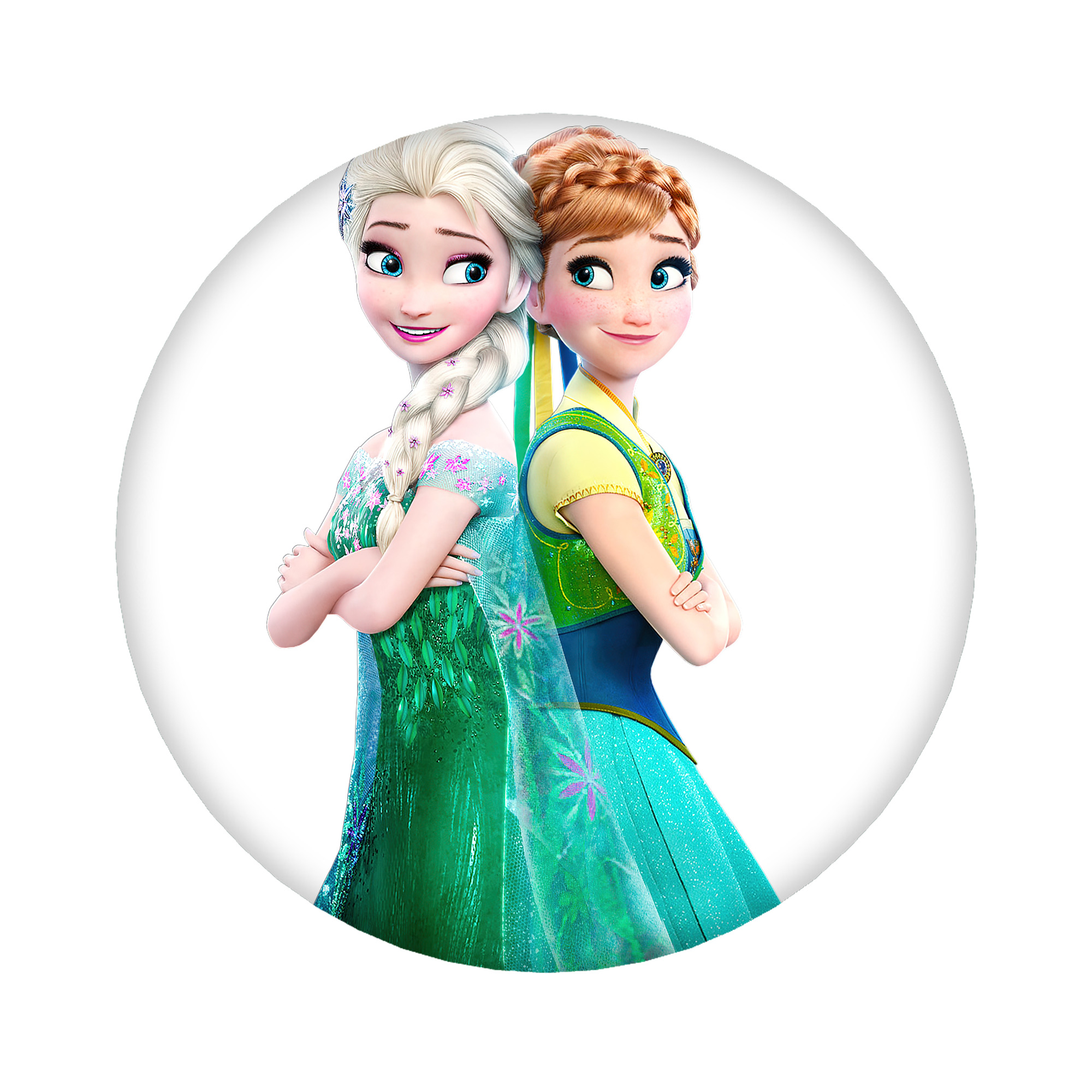 （画像用） アナと雪の女王 アンナ エルサ Frozen Anna Elsa 6cm 缶バッジ 複数セット