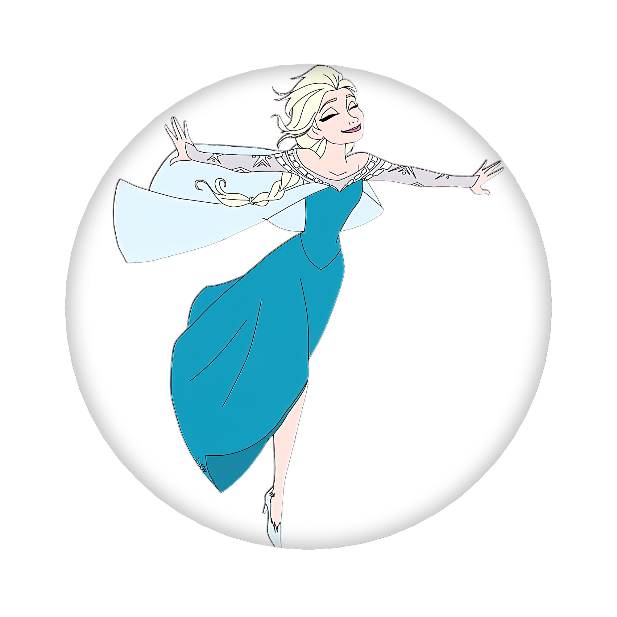 （画像用） アナと雪の女王 アンナ エルサ Frozen Anna Elsa 6cm 缶バッジ 複数セット
