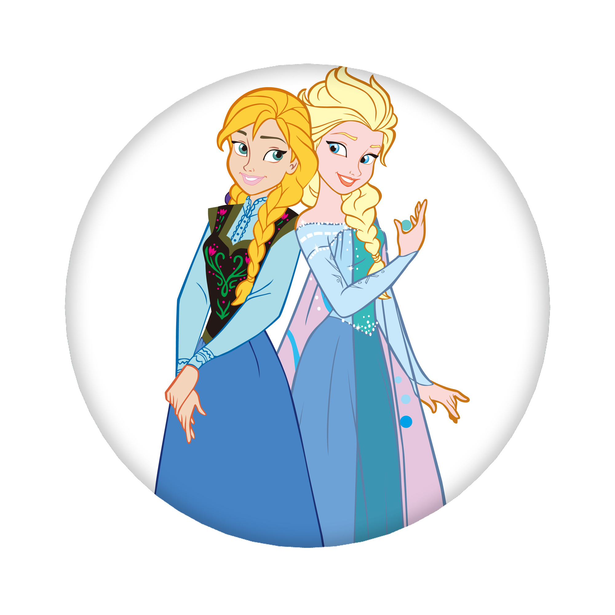 （画像用） アナと雪の女王 アンナ エルサ Frozen Anna Elsa 6cm 缶バッジ 複数セット