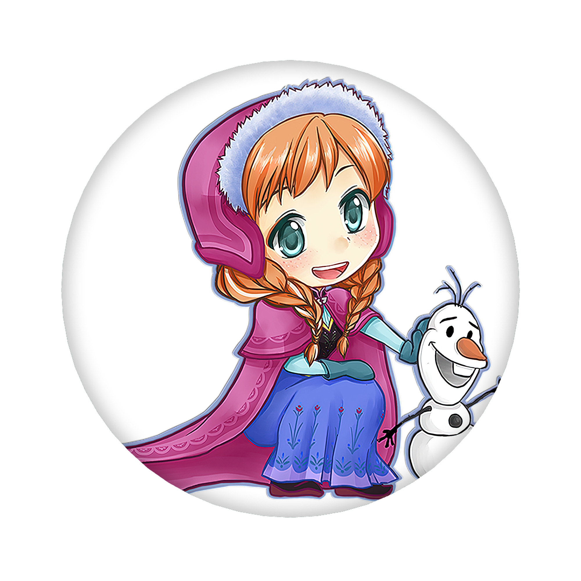 （画像用） アナと雪の女王 アンナ エルサ Frozen Anna Elsa 6cm 缶バッジ 複数セット