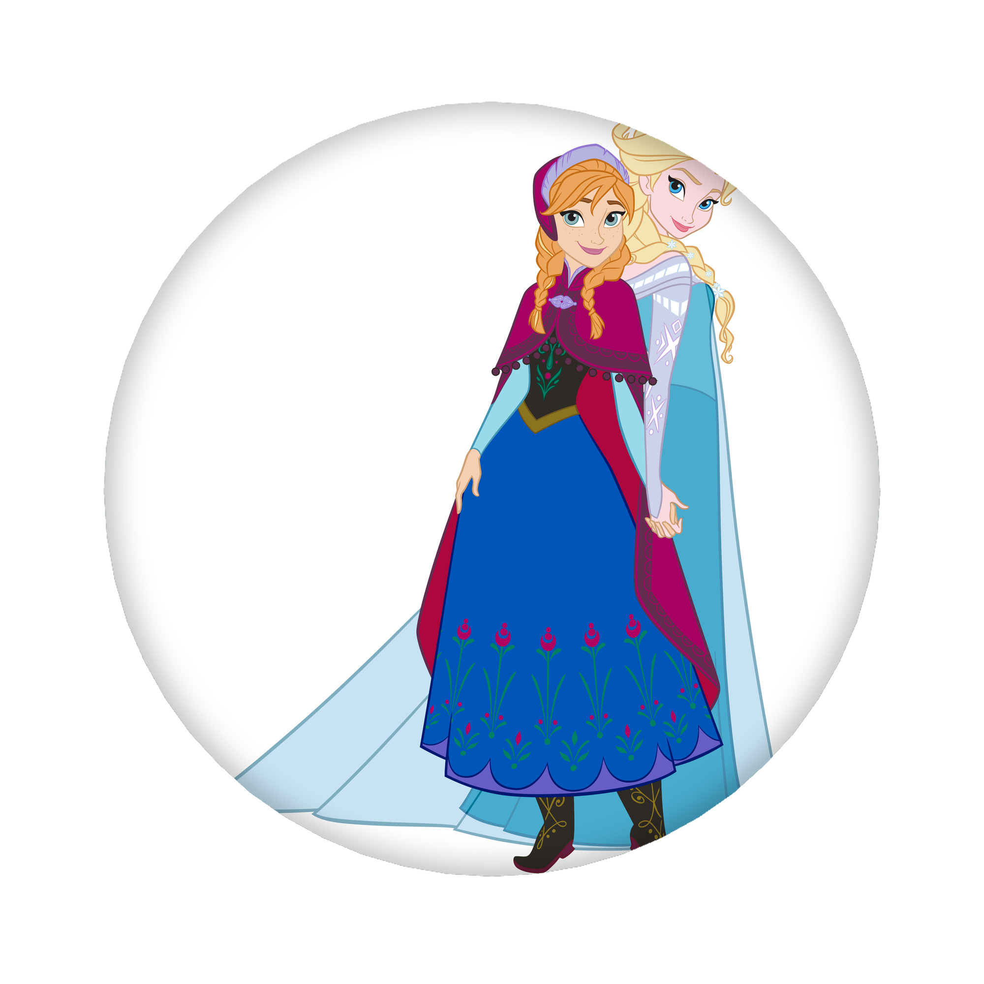 （画像用） アナと雪の女王 アンナ エルサ Frozen Anna Elsa 6cm 缶バッジ 複数セット