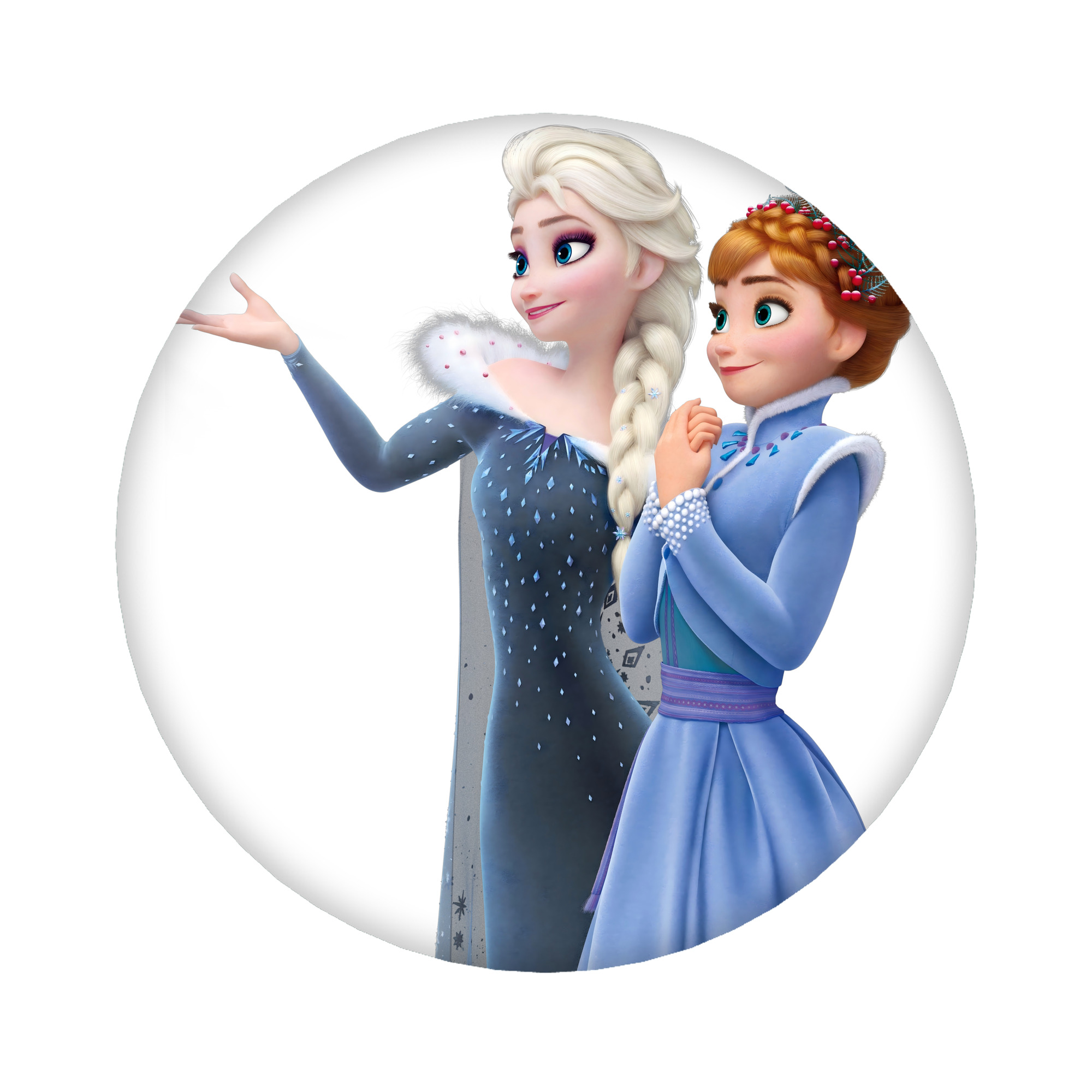 （画像用） アナと雪の女王 アンナ エルサ Frozen Anna Elsa 6cm 缶バッジ 複数セット